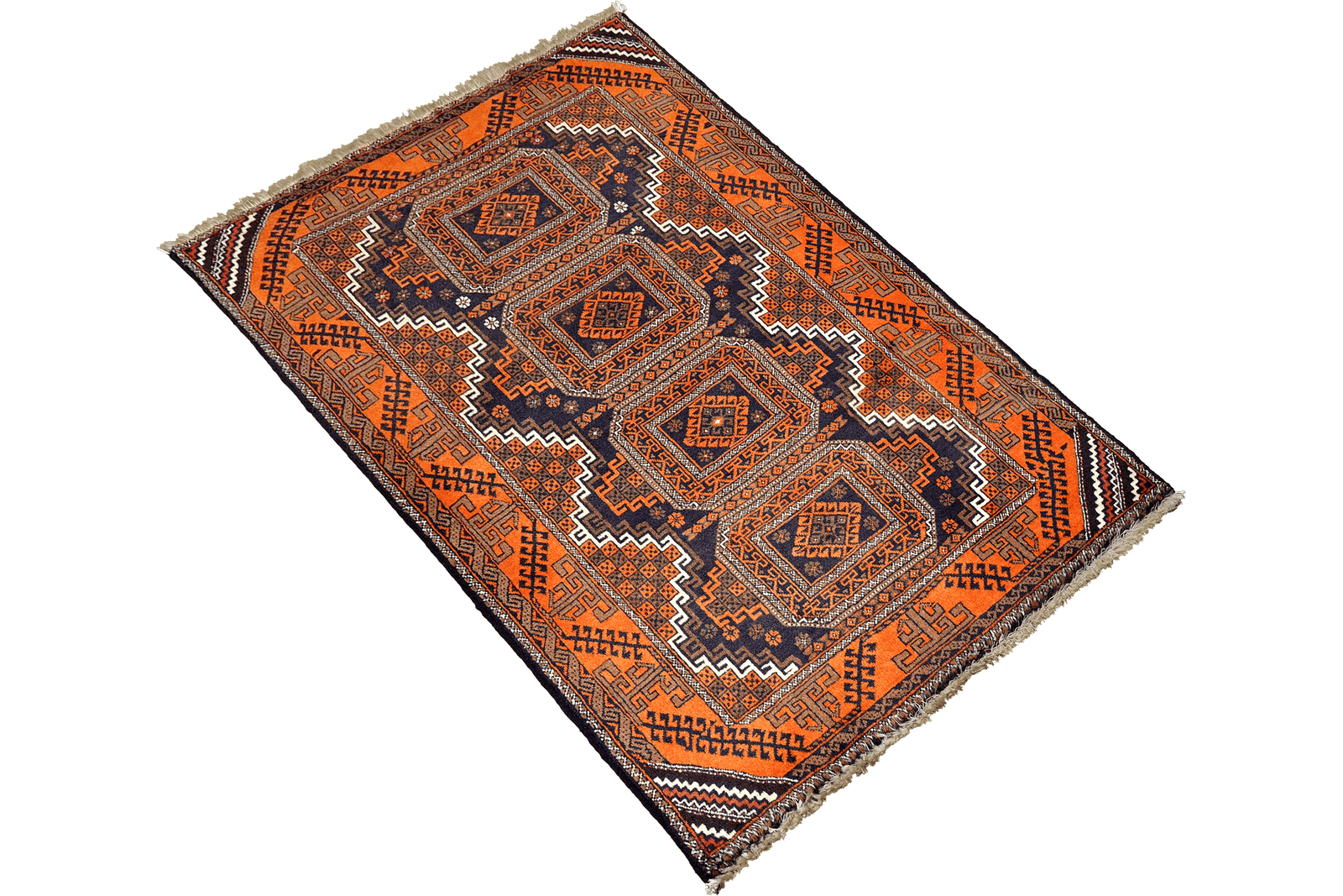 Belutch — Hand-knotted, 90x153 cm, Black, 100% Virgin Wool | View 4