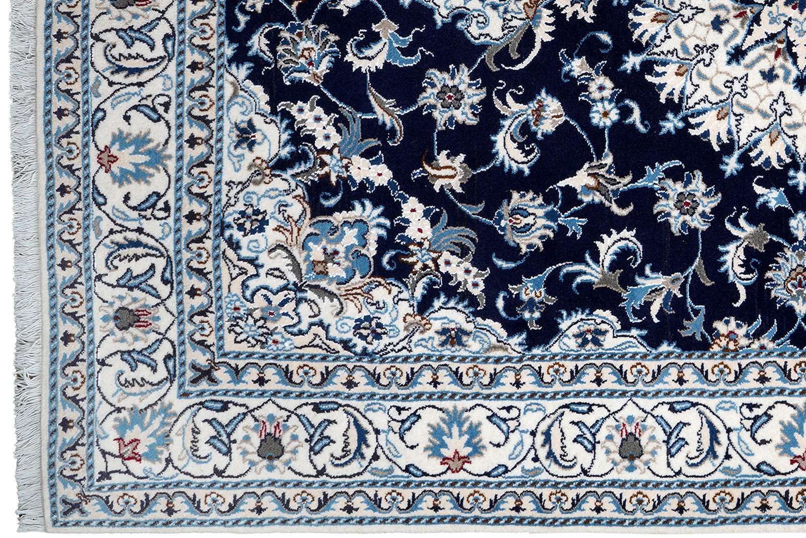 Nain 12La — Hand-knotted, 164x236 cm, Blue, 100% Virgin Wool | View 3
