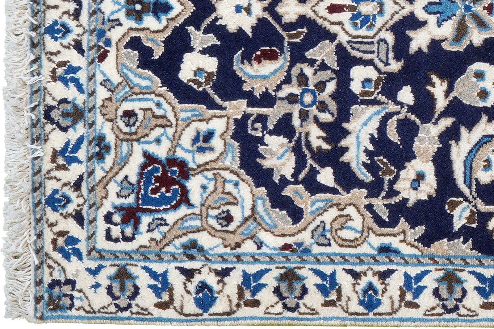 Nain 12La — Hand-knotted, 67x136 cm, Blue, 100% Virgin Wool | View 3