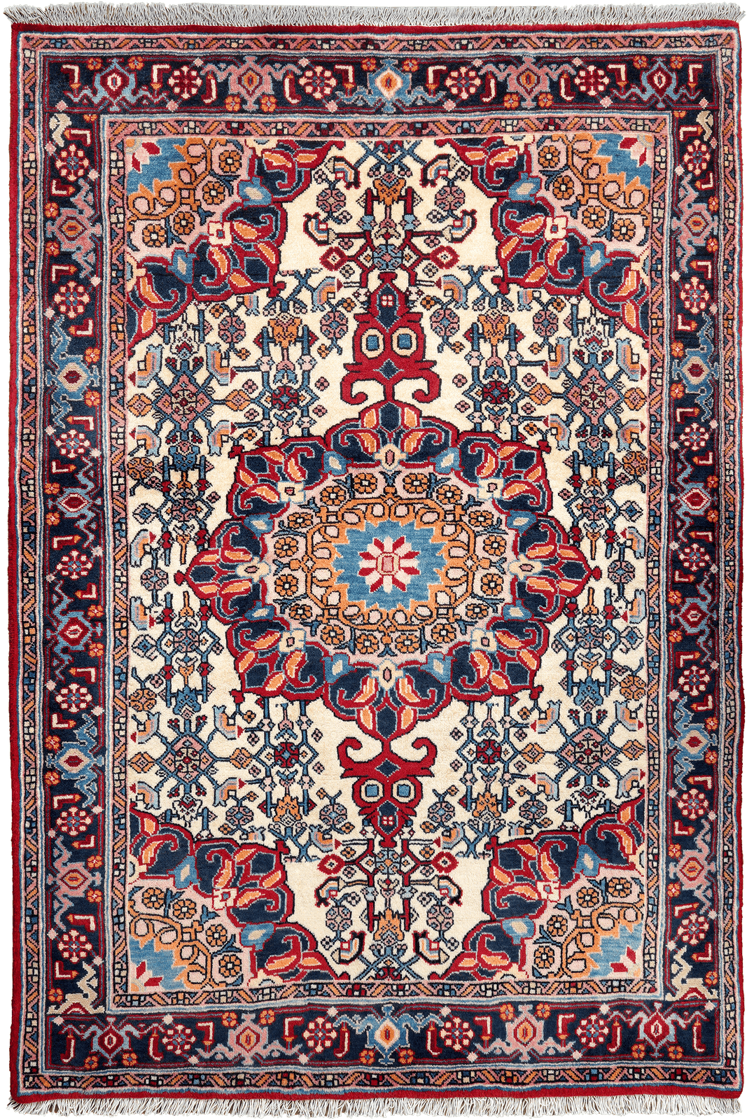 Bidjar Zandjan — Hand-knotted, 106x158 cm, Beige, 100% Virgin Wool | Main view