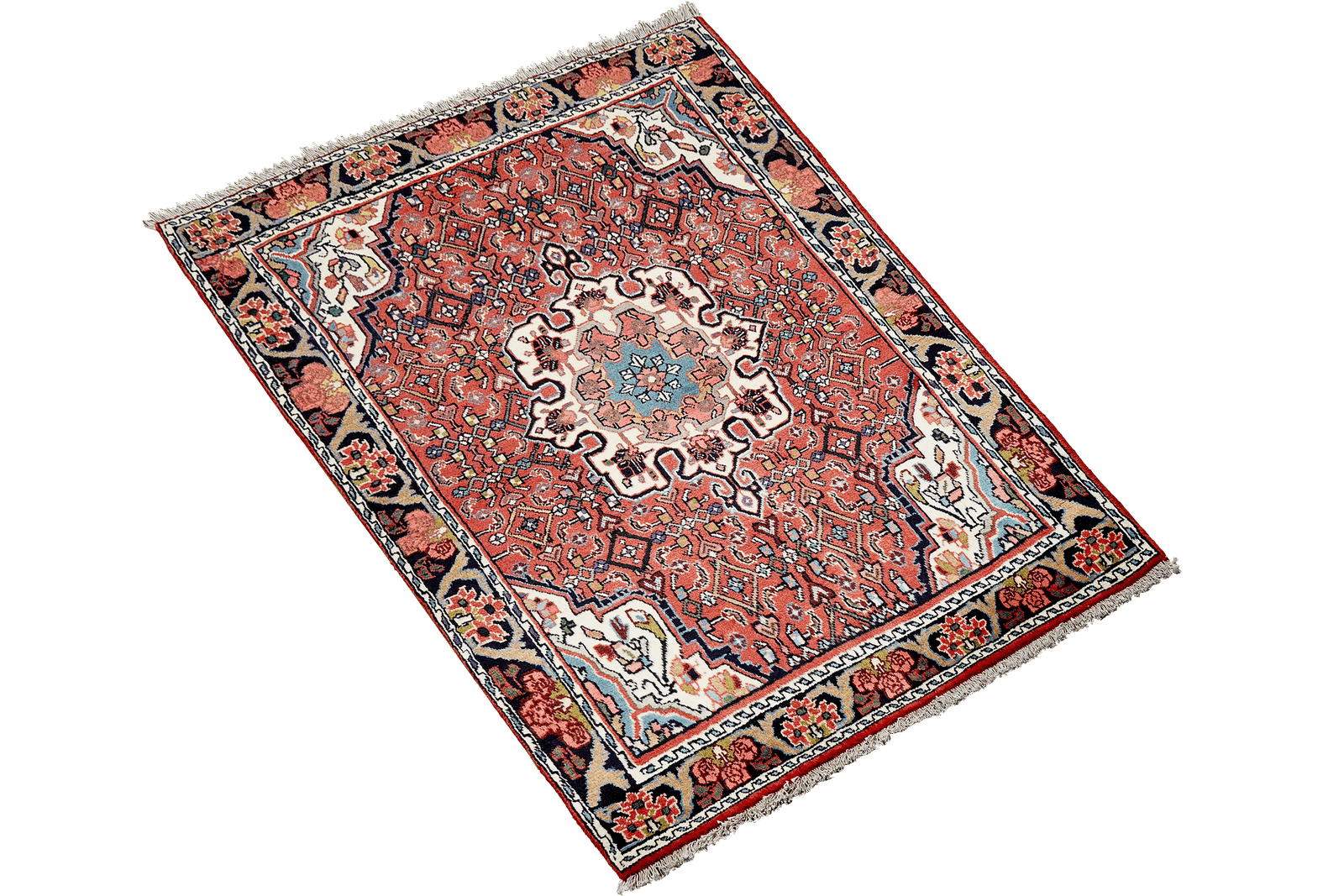 Bidjar Zandjan — Hand-knotted, 102x146 cm, Red, 100% Virgin Wool | View 4