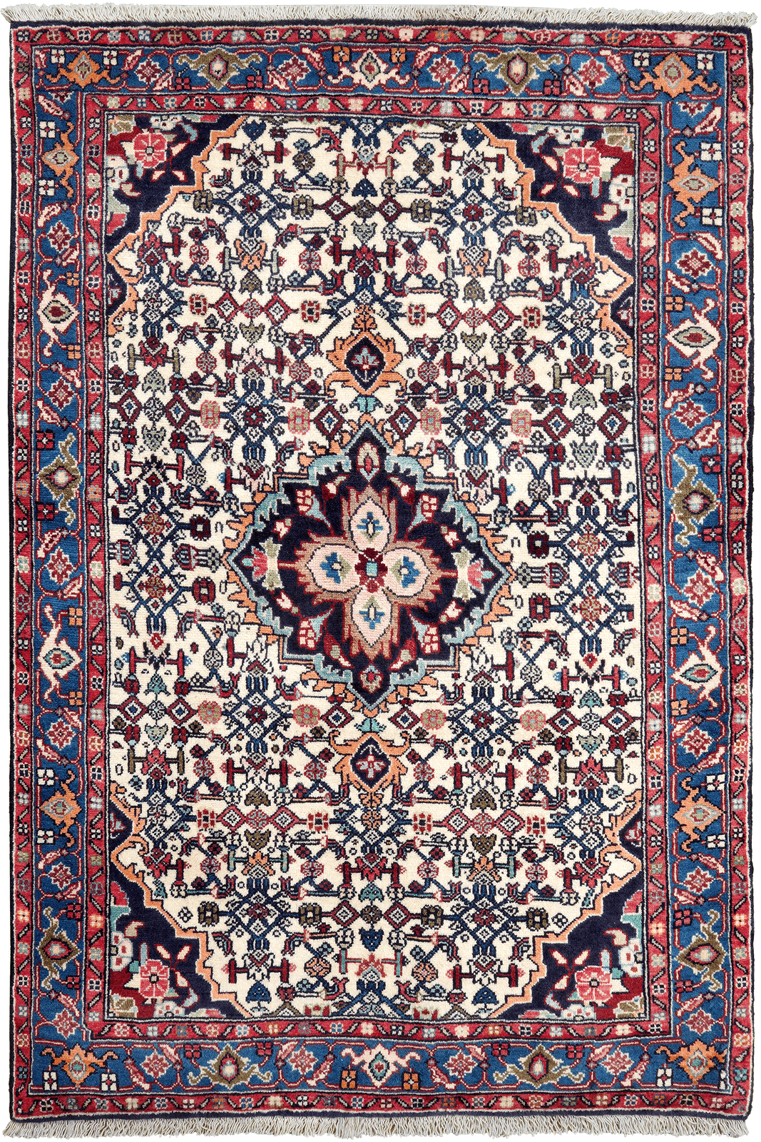 Bidjar Zandjan — Hand-knotted, 100x152 cm, Beige, 100% Virgin Wool | Main view