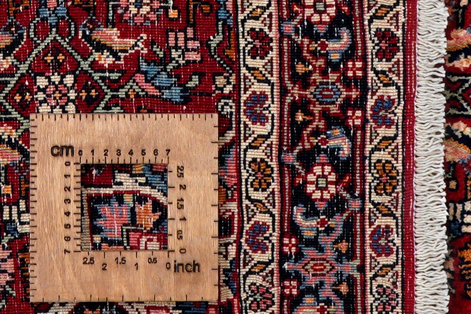 Bidjar Zandjan — Hand-knotted, 100x149 cm, Red, 100% Virgin Wool | View 8