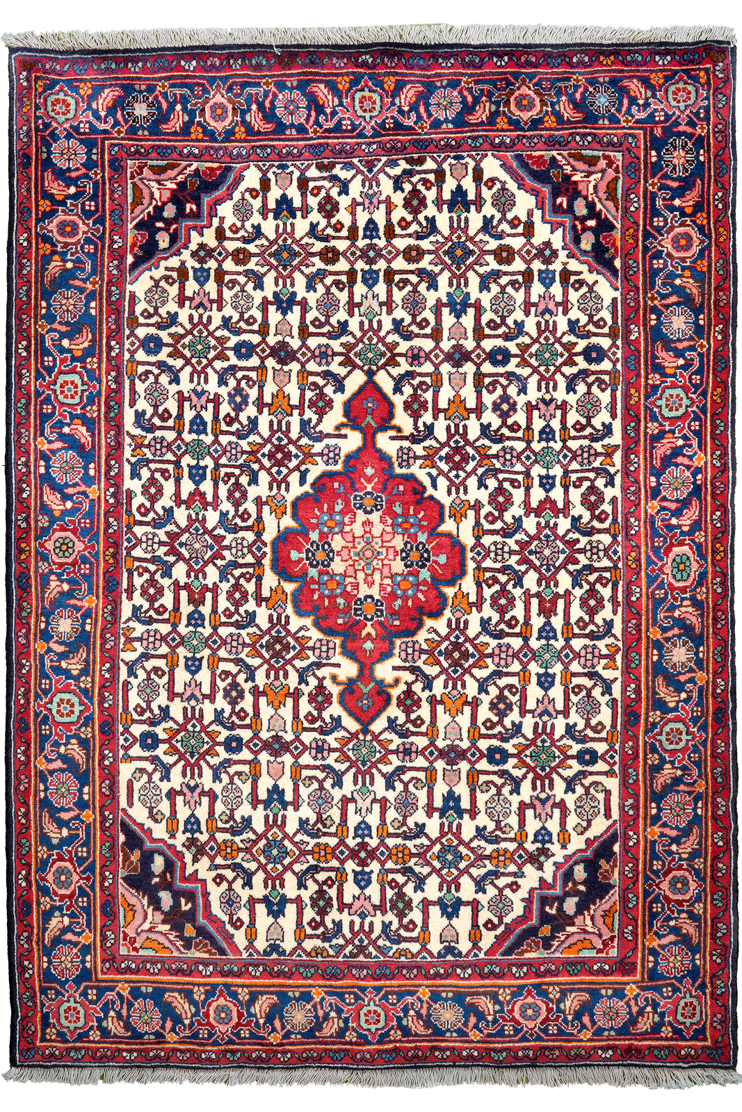 Bidjar Zandjan — Hand-knotted, 111x160 cm, Beige, 100% Virgin Wool | Main view