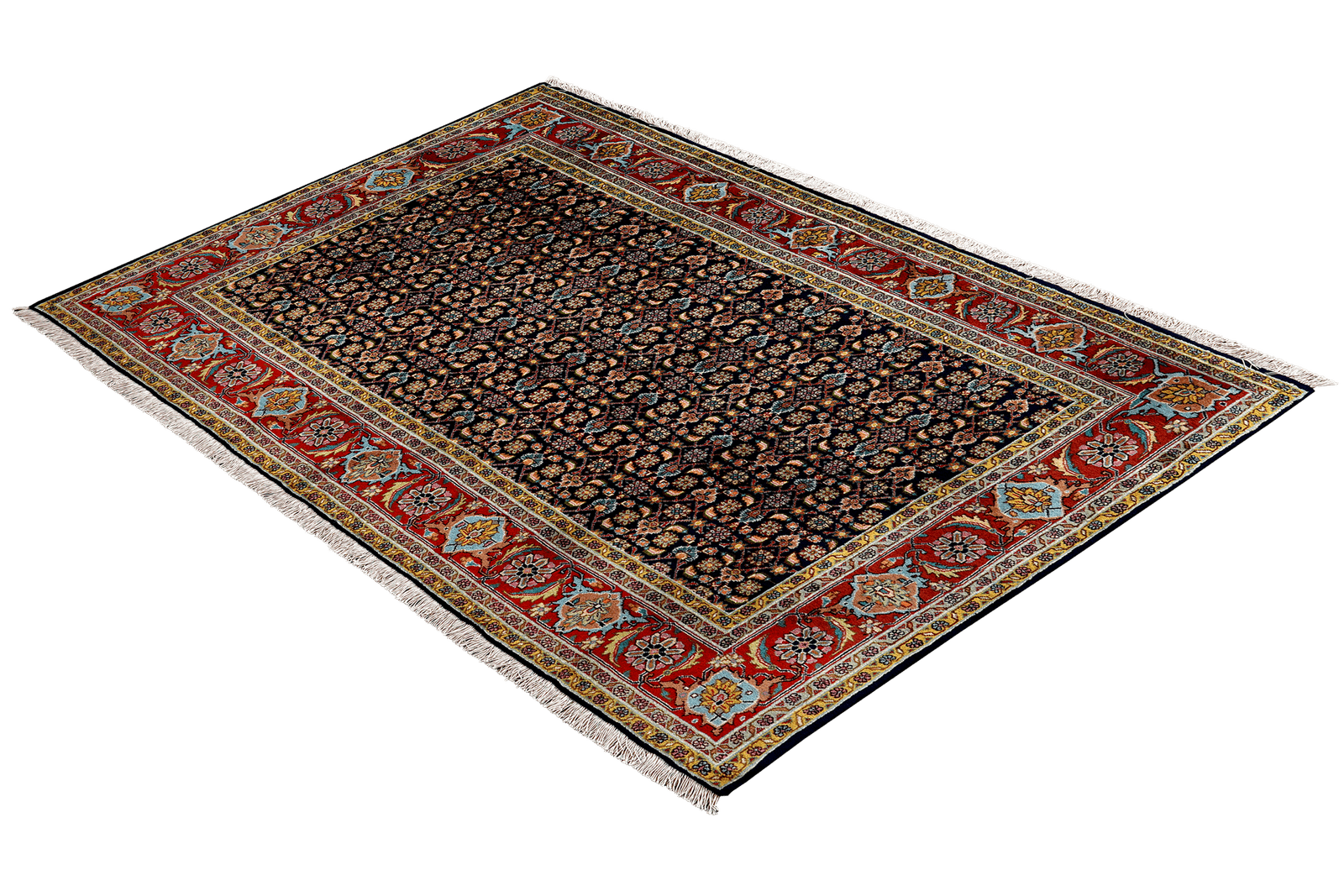 Tabriz 50 Raj — Hand-knotted, 149x95 cm, Blue, 100% Virgin Wool | View 5