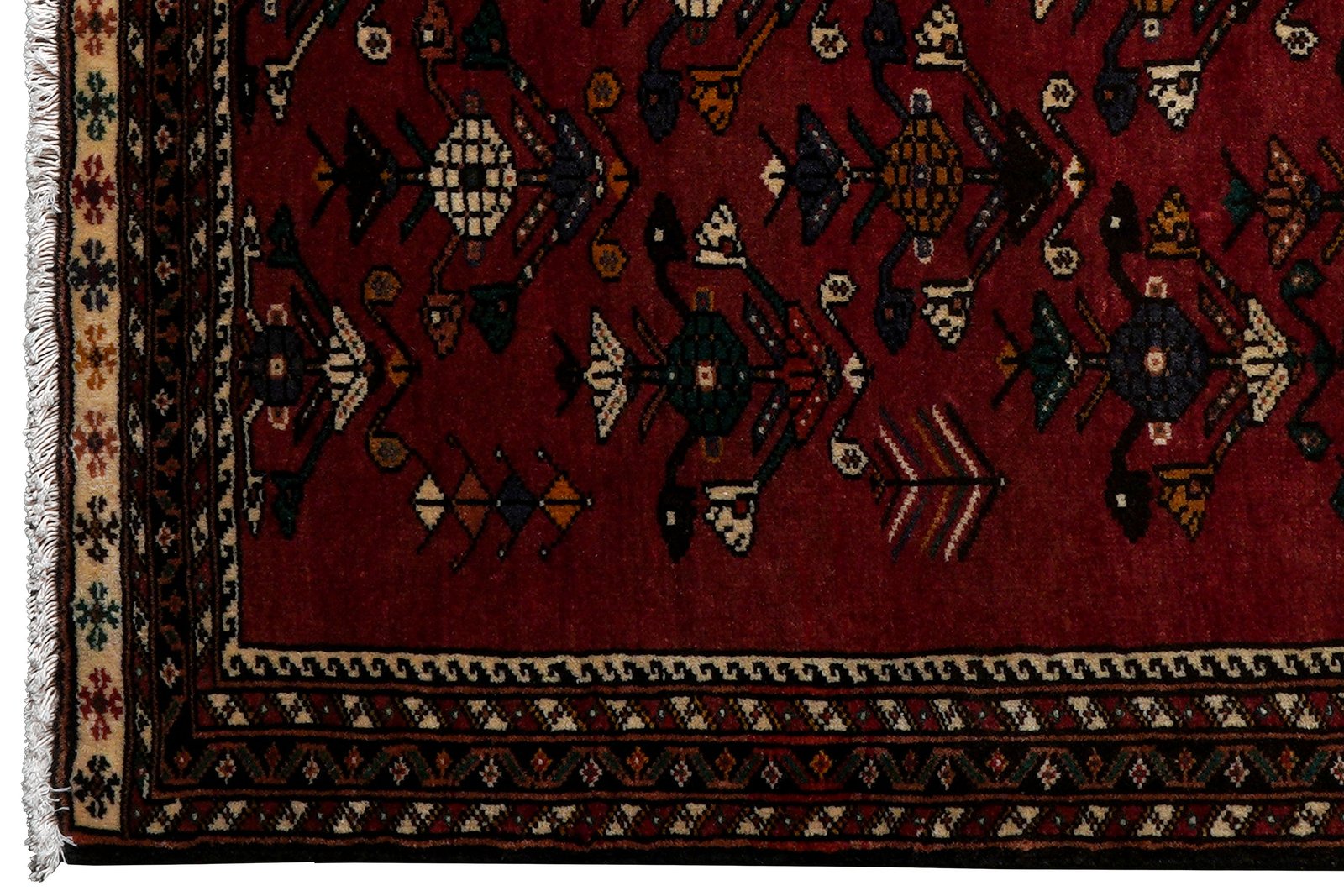 Nasrabad — Hand-knotted, 96x120 cm, Red, 100% Virgin Wool | View 3