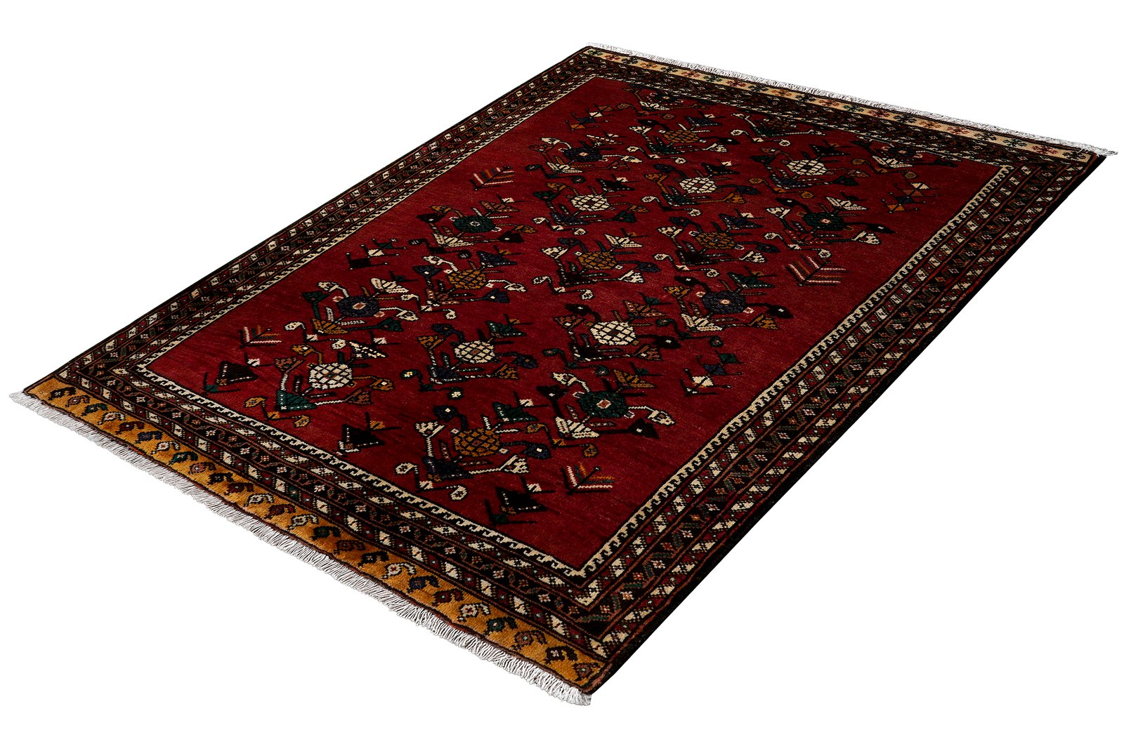 Nasrabad — Hand-knotted, 96x120 cm, Red, 100% Virgin Wool | View 5