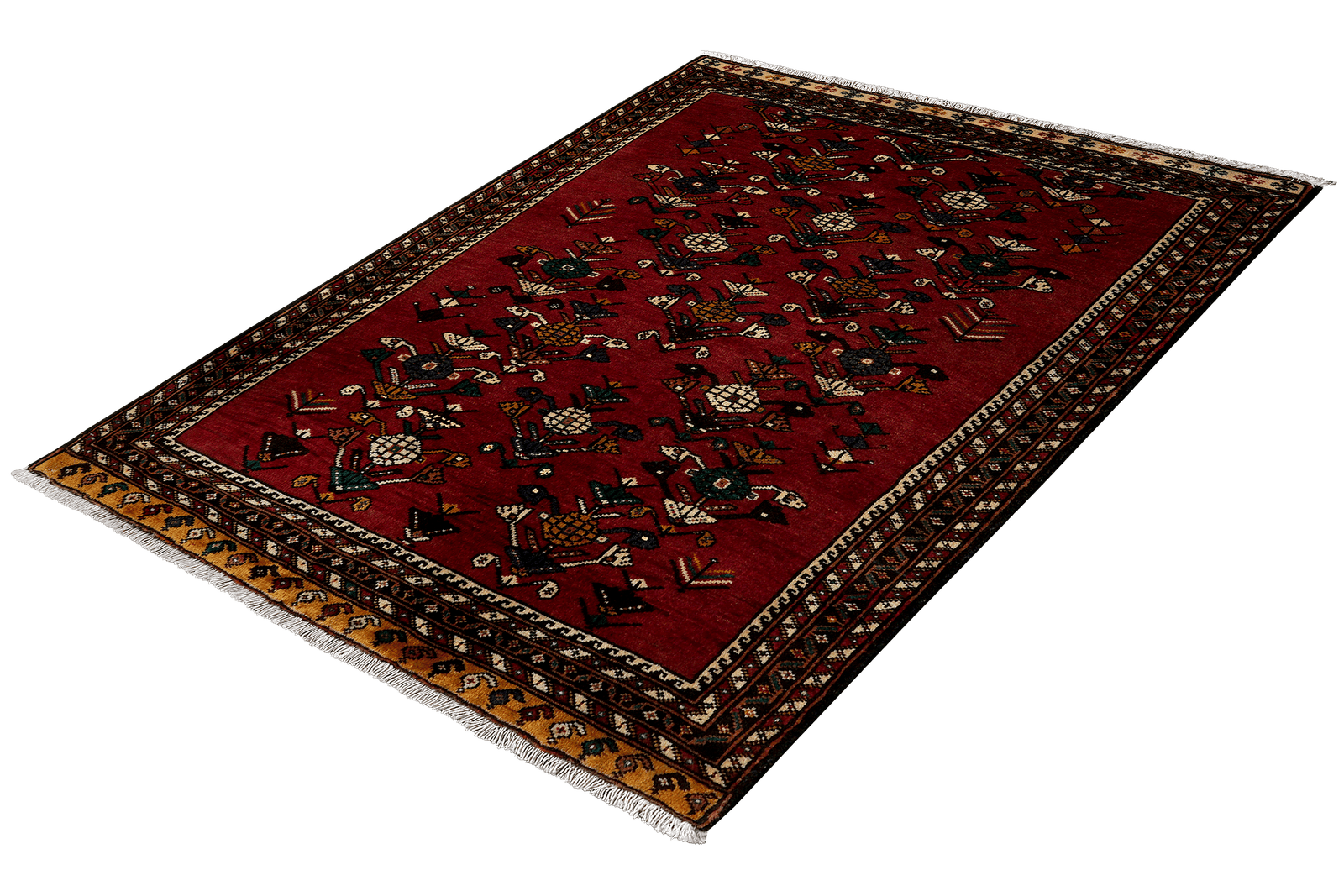 Nasrabad — Hand-knotted, 96x120 cm, Red, 100% Virgin Wool | View 5