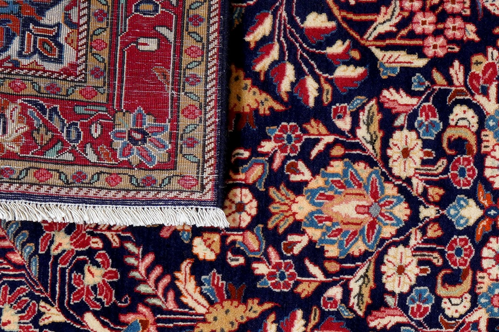 Sarough — Hand-knotted, 104x162 cm, Blue, 100% Virgin Wool | View 7