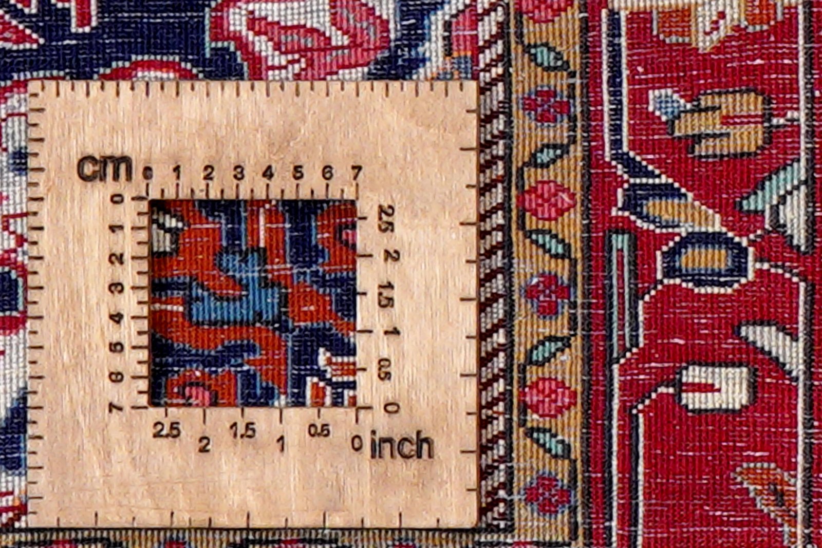 Sarough — Hand-knotted, 104x162 cm, Blue, 100% Virgin Wool | View 8