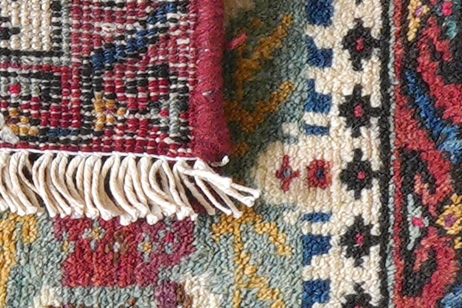 Afshar — Hand-knotted, 41x29 cm, Beige, 100% Virgin Wool | View 7