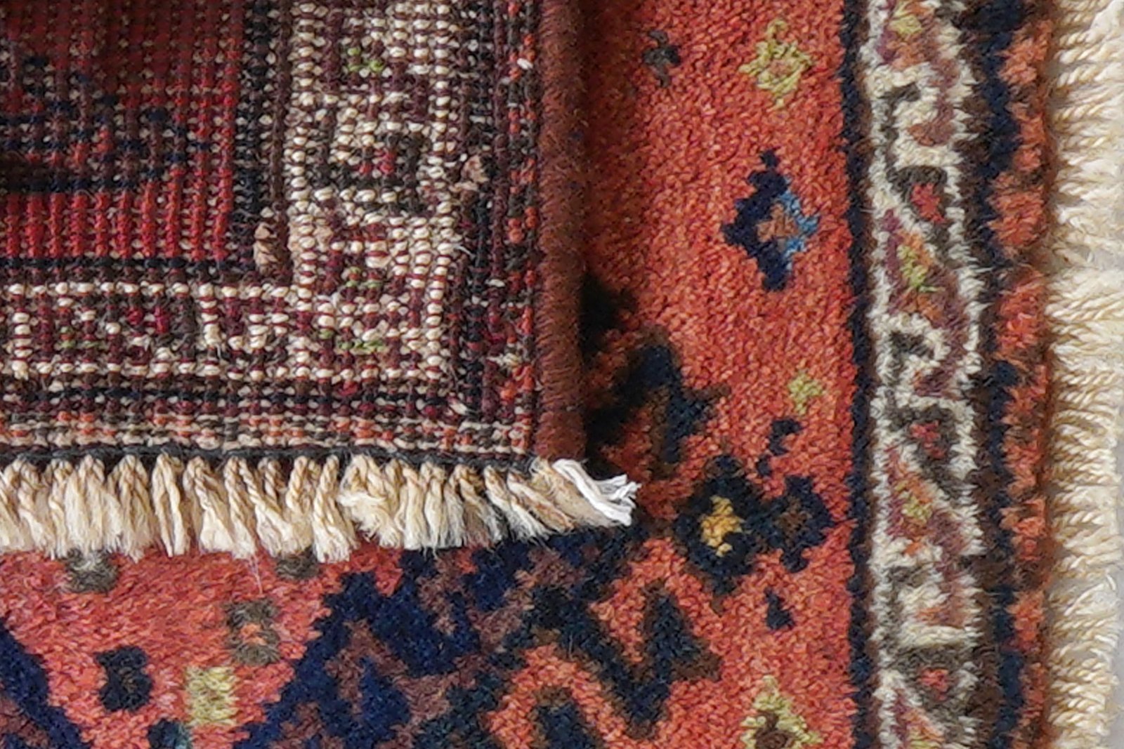Afshar — Hand-knotted, 45x30 cm, Red, 100% Virgin Wool | View 7