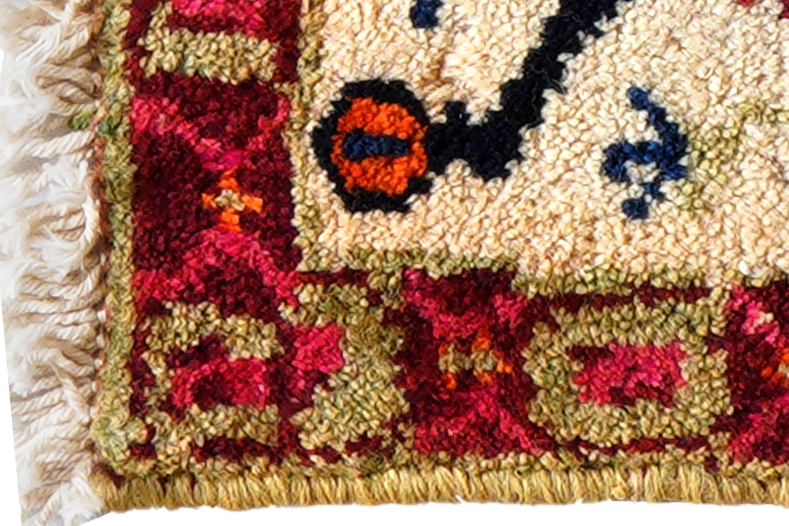 Afshar — Hand-knotted, 37x25 cm, Beige, 100% Virgin Wool | View 3