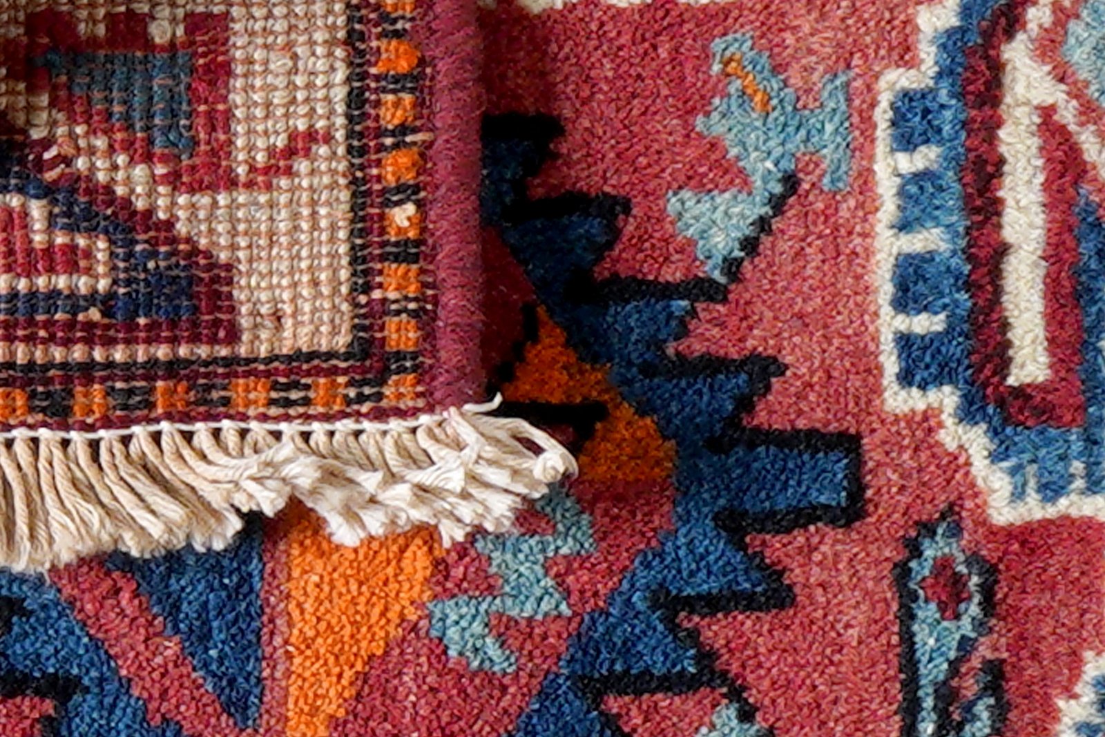Afshar — Hand-knotted, 40x33 cm, Multicolor, 100% Virgin Wool | View 7