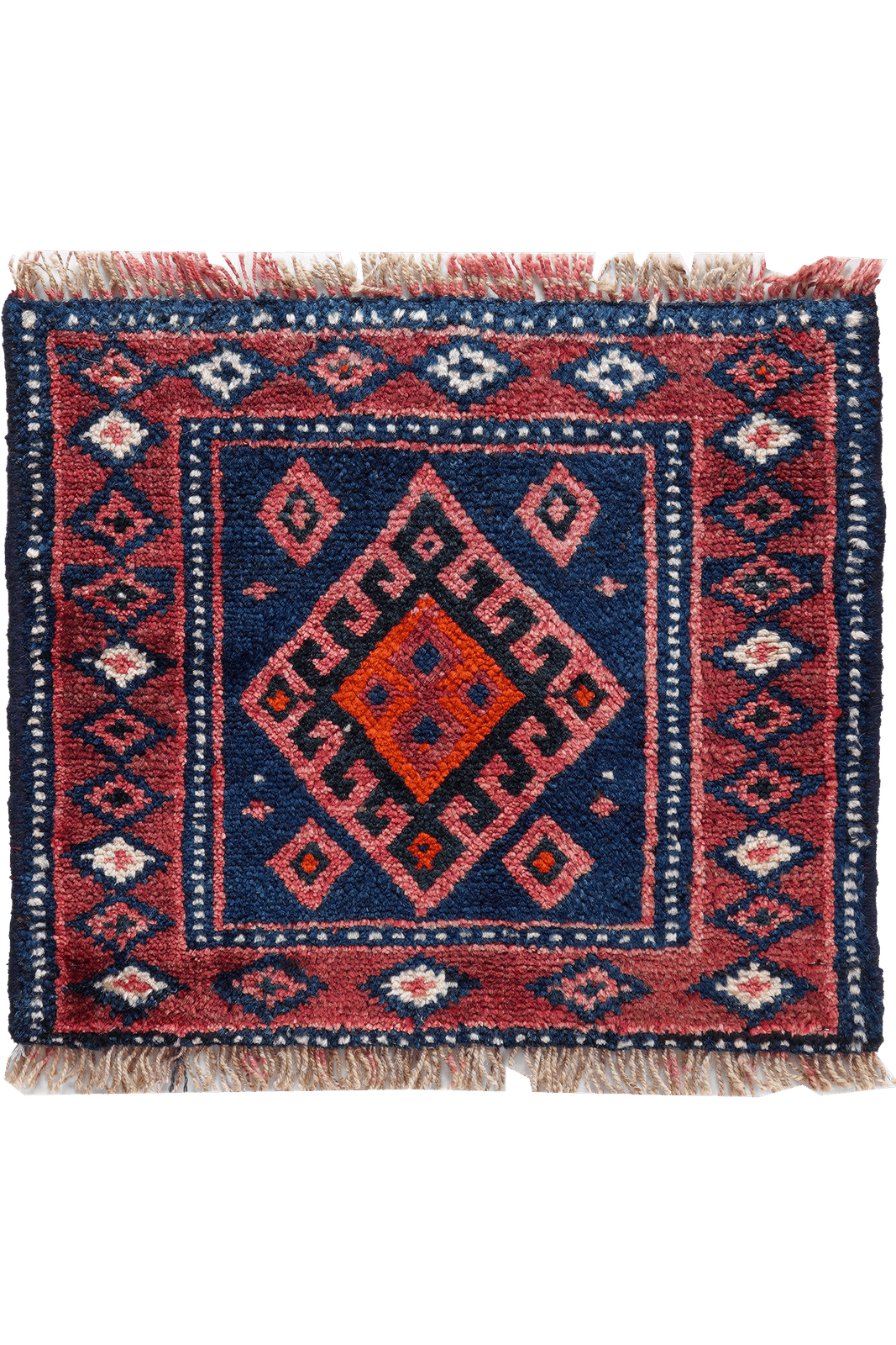 Gashgai — Hand-knotted, 52x46 cm, Blue, 100% Virgin Wool | Main view