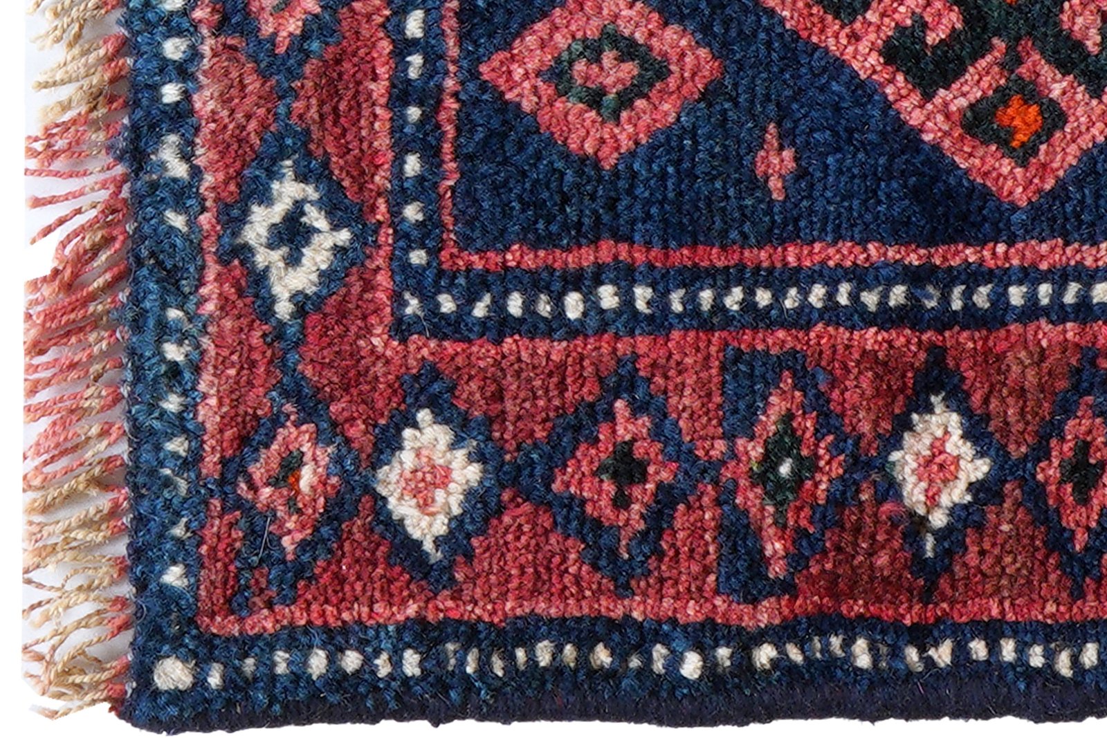 Gashgai — Hand-knotted, 52x46 cm, Blue, 100% Virgin Wool | View 3
