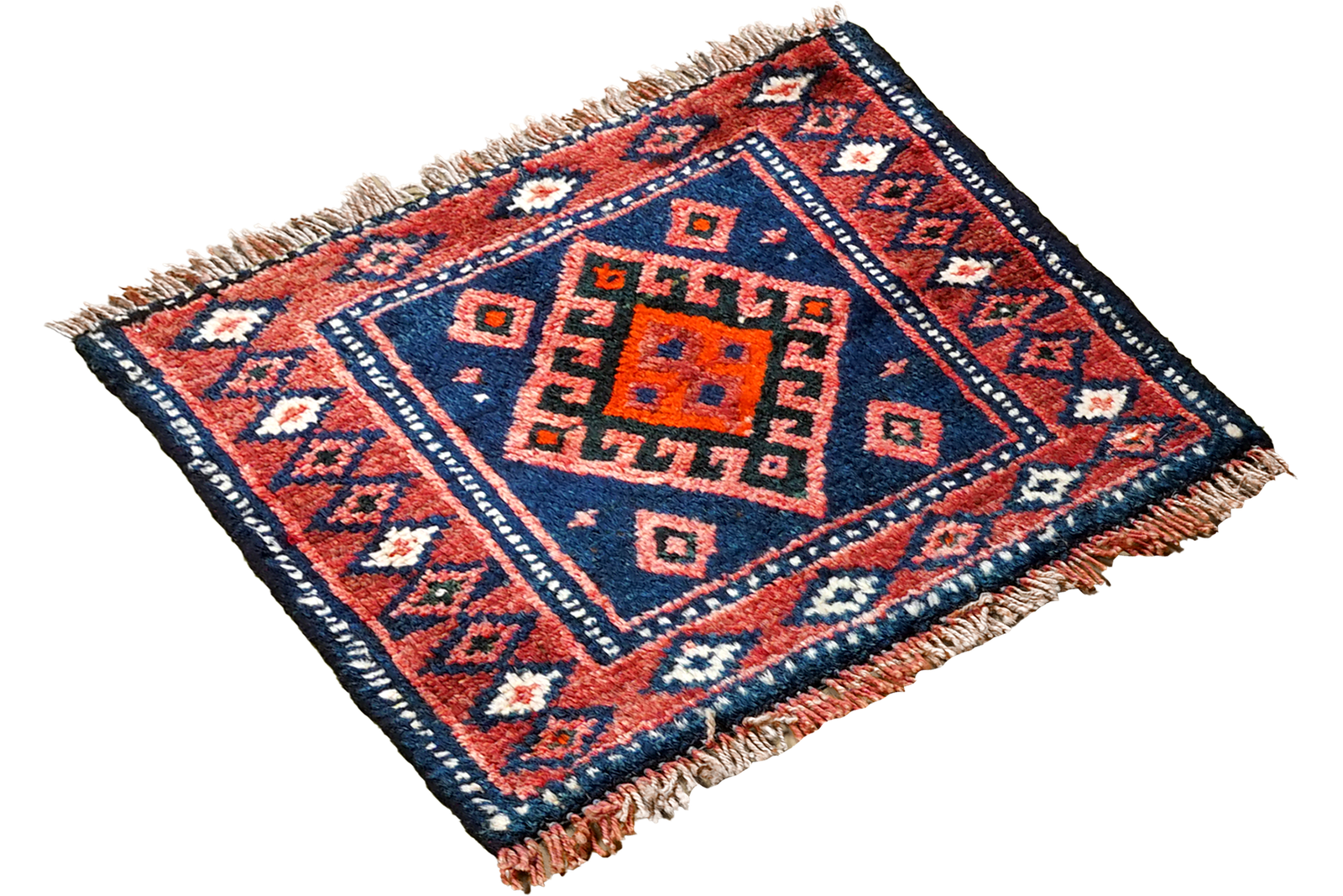 Gashgai — Hand-knotted, 52x46 cm, Blue, 100% Virgin Wool | View 4