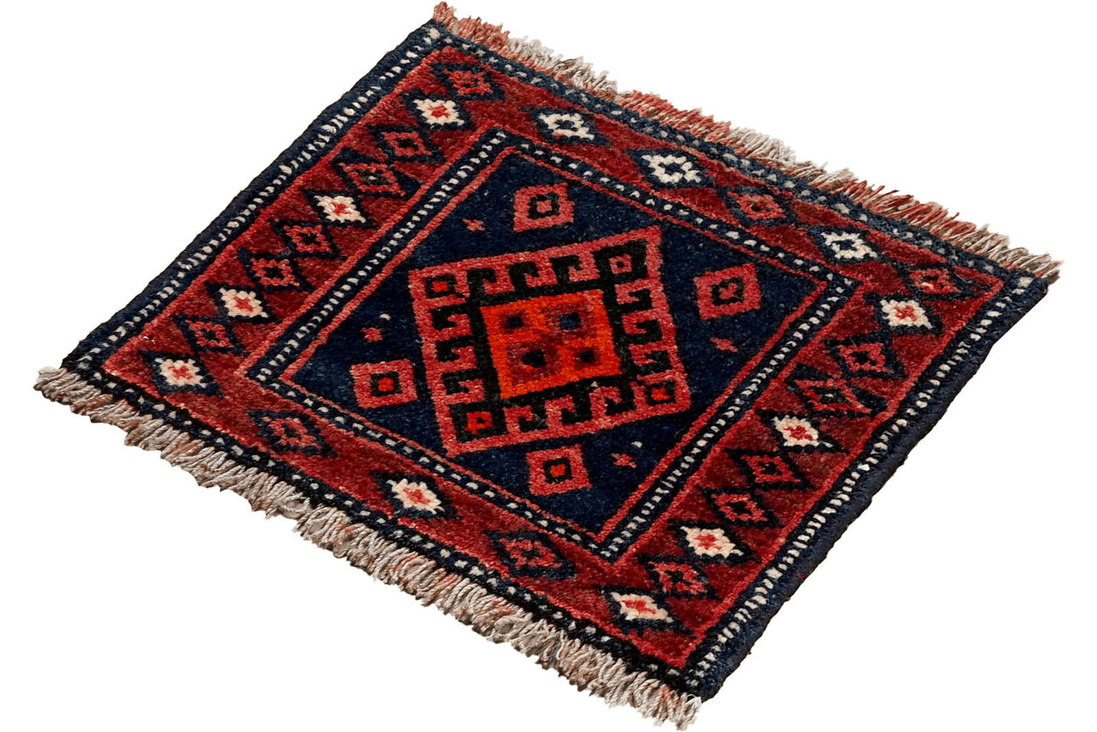 Gashgai — Hand-knotted, 52x46 cm, Blue, 100% Virgin Wool | View 5