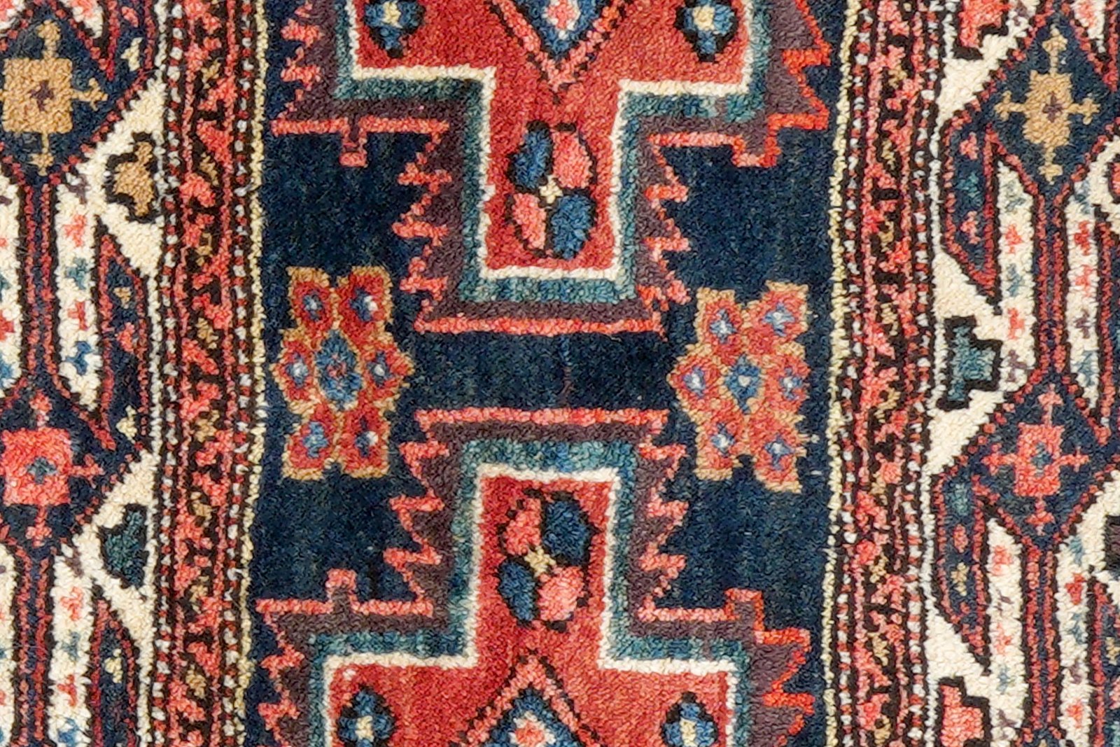 Shahsavan — Hand-knotted, 109x55 cm, Blue, 100% Virgin Wool | View 6