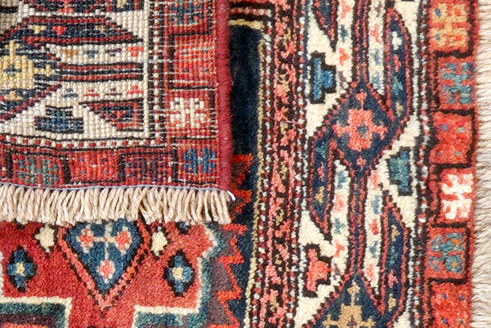Shahsavan — Hand-knotted, 109x55 cm, Blue, 100% Virgin Wool | View 7