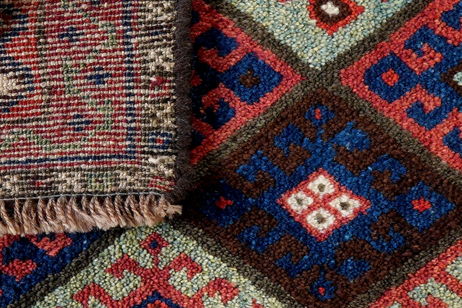 Gashgai — Hand-knotted, 66x62 cm, Multicolor, 100% Virgin Wool | View 7