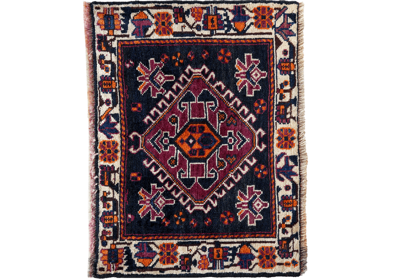 Gashgai — Hand-knotted, 70x52 cm, Blue, 100% Virgin Wool | Main view