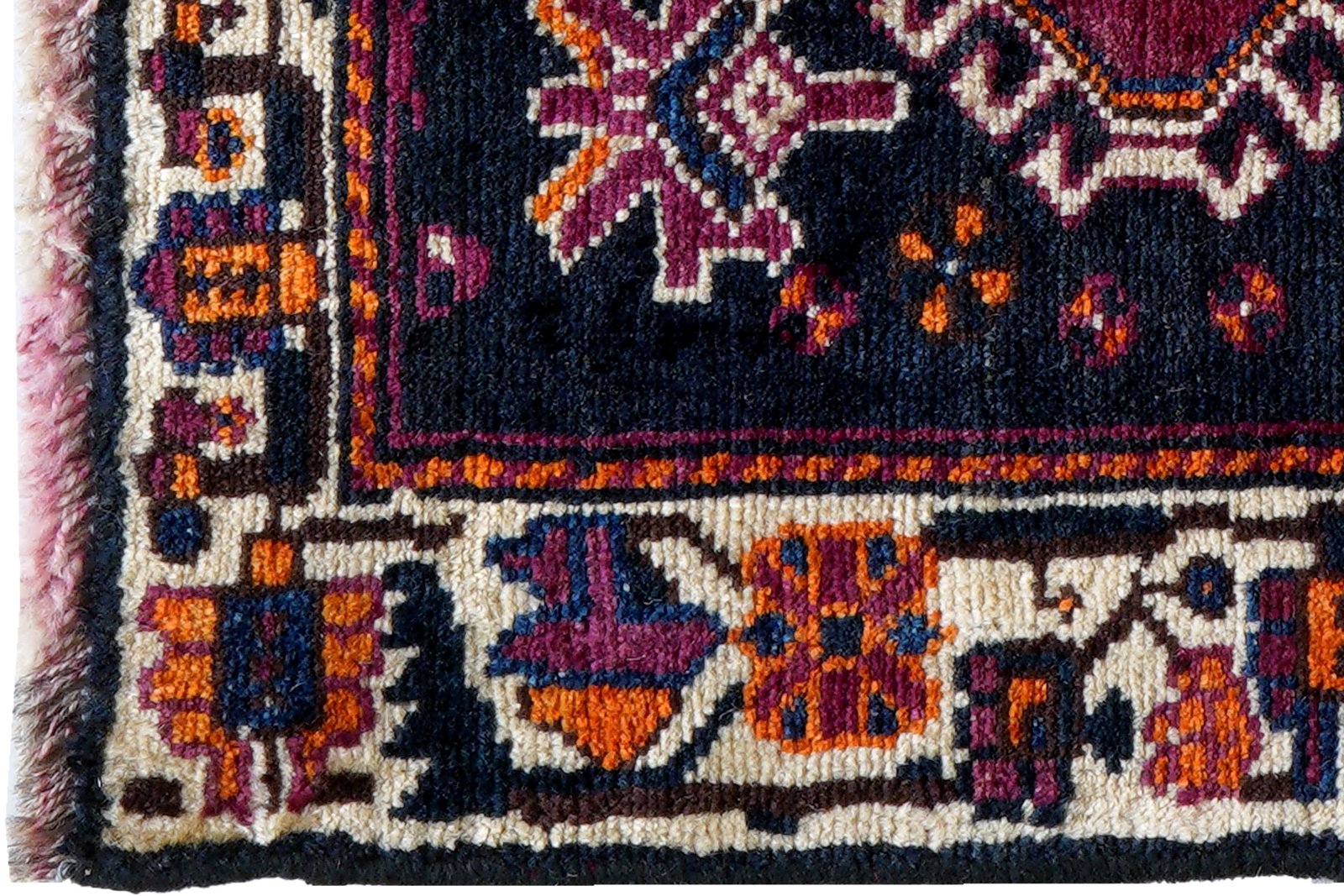 Gashgai — Hand-knotted, 70x52 cm, Blue, 100% Virgin Wool | View 3