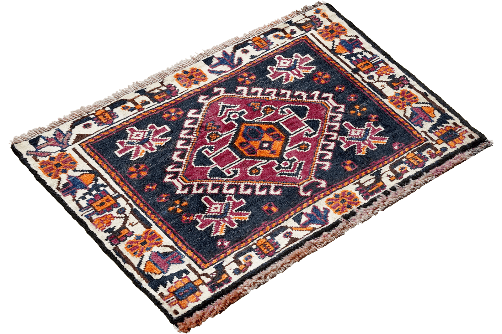 Gashgai — Hand-knotted, 70x52 cm, Blue, 100% Virgin Wool | View 4