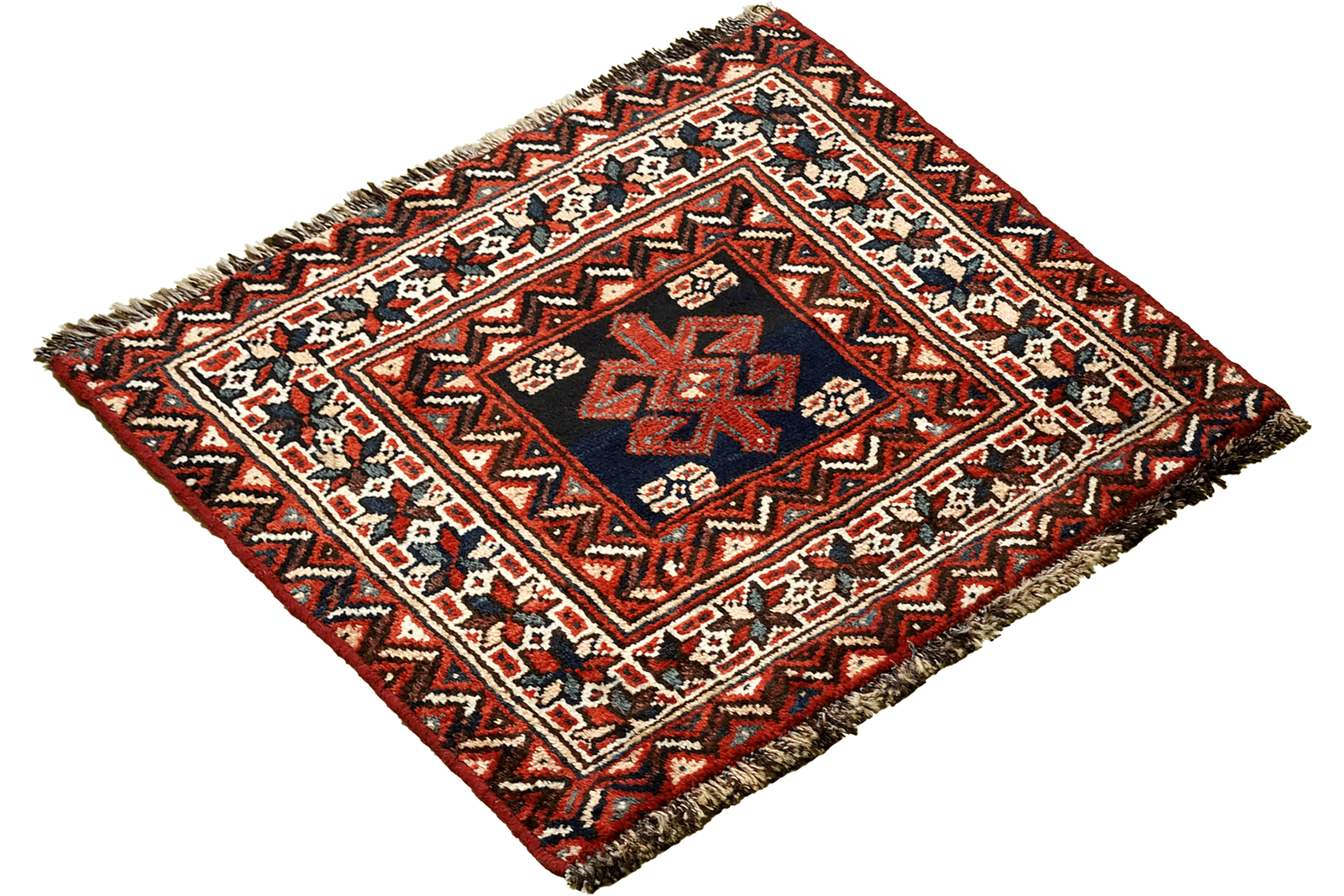 Gashgai — Hand-knotted, 63x60 cm, Blue, 100% Virgin Wool | View 4