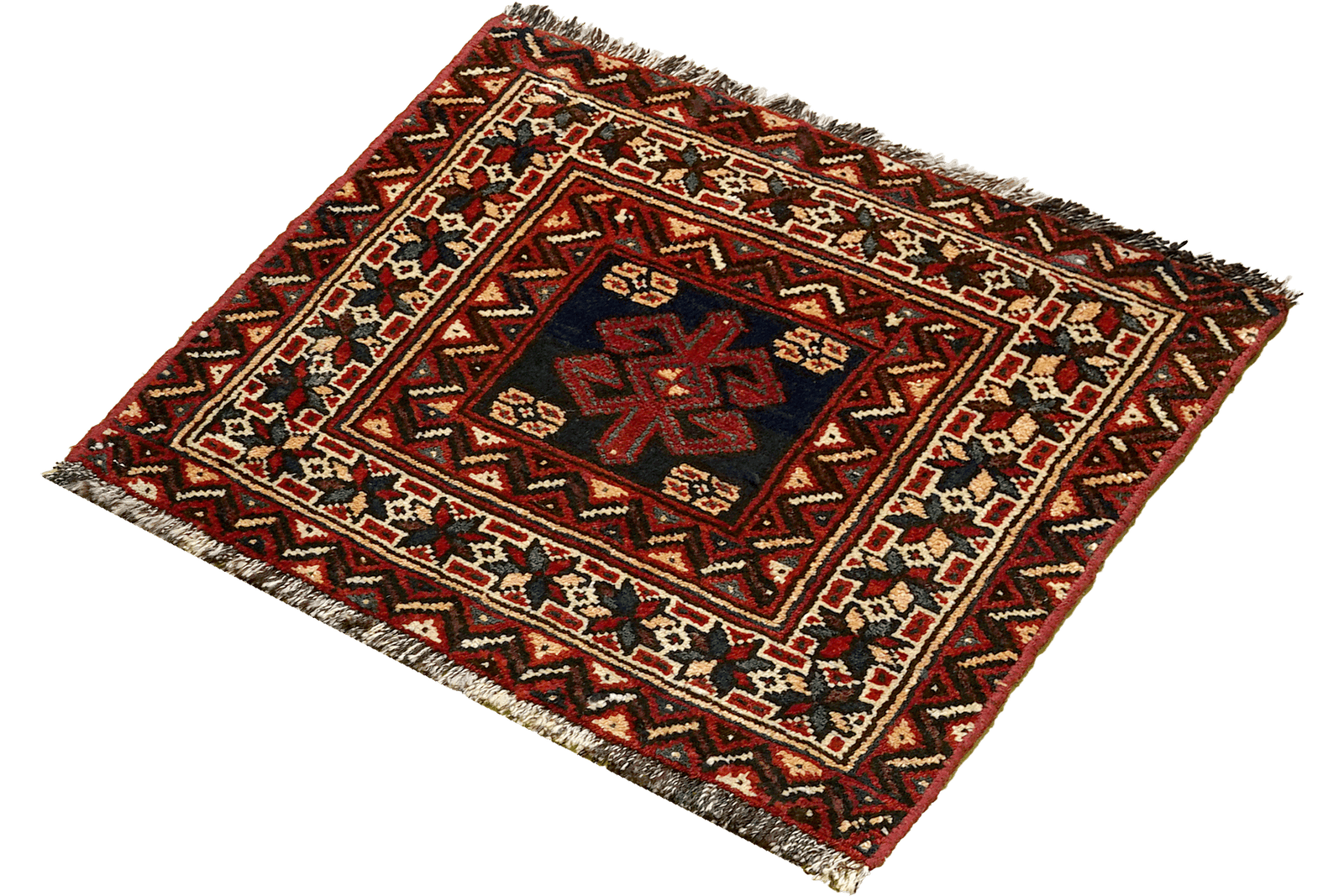 Gashgai — Hand-knotted, 63x60 cm, Blue, 100% Virgin Wool | View 5