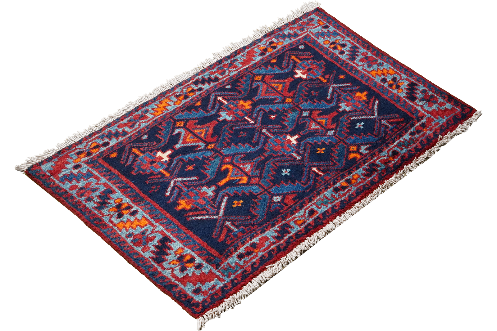 Afshar — Handgefertigt, 58x84 cm, Blau, 100% Virgin Wool | View 5