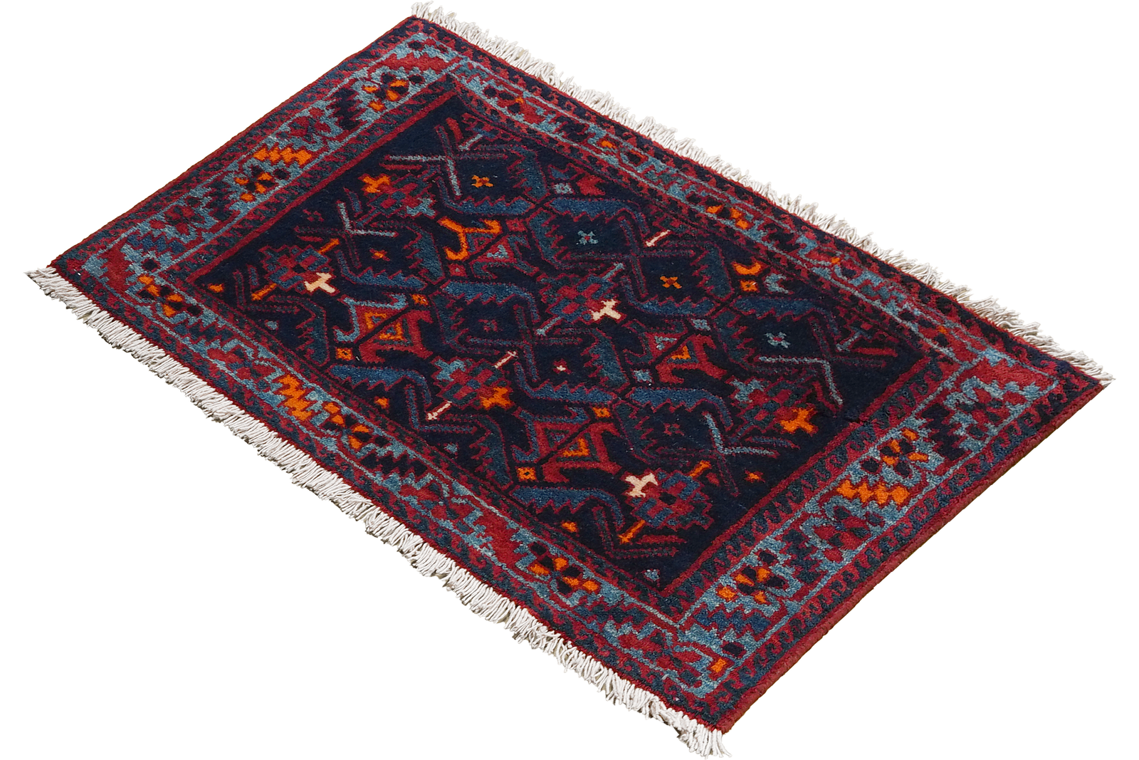 Afshar — Handgefertigt, 58x84 cm, Blau, 100% Virgin Wool | View 6