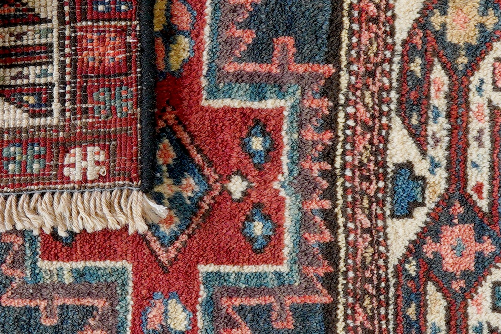 Shahsavan — Hand-knotted, 52x56 cm, Blue, 100% Virgin Wool | View 7