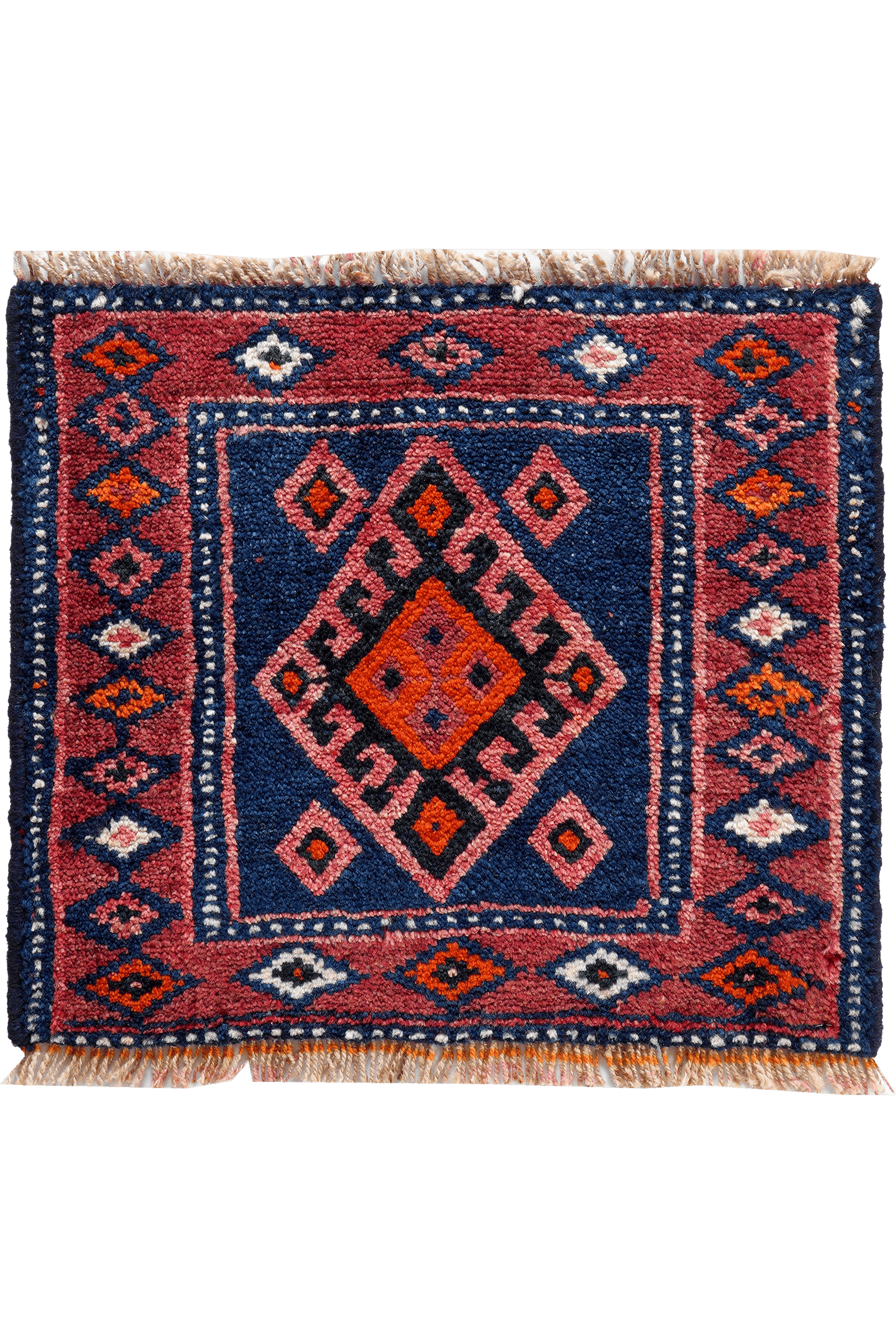 Gashgai — Hand-knotted, 52x45 cm, Blue, 100% Virgin Wool | Main view