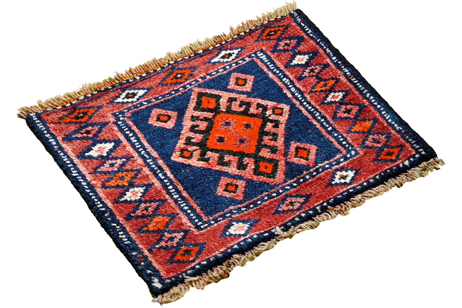 Gashgai — Hand-knotted, 52x45 cm, Blue, 100% Virgin Wool | View 4
