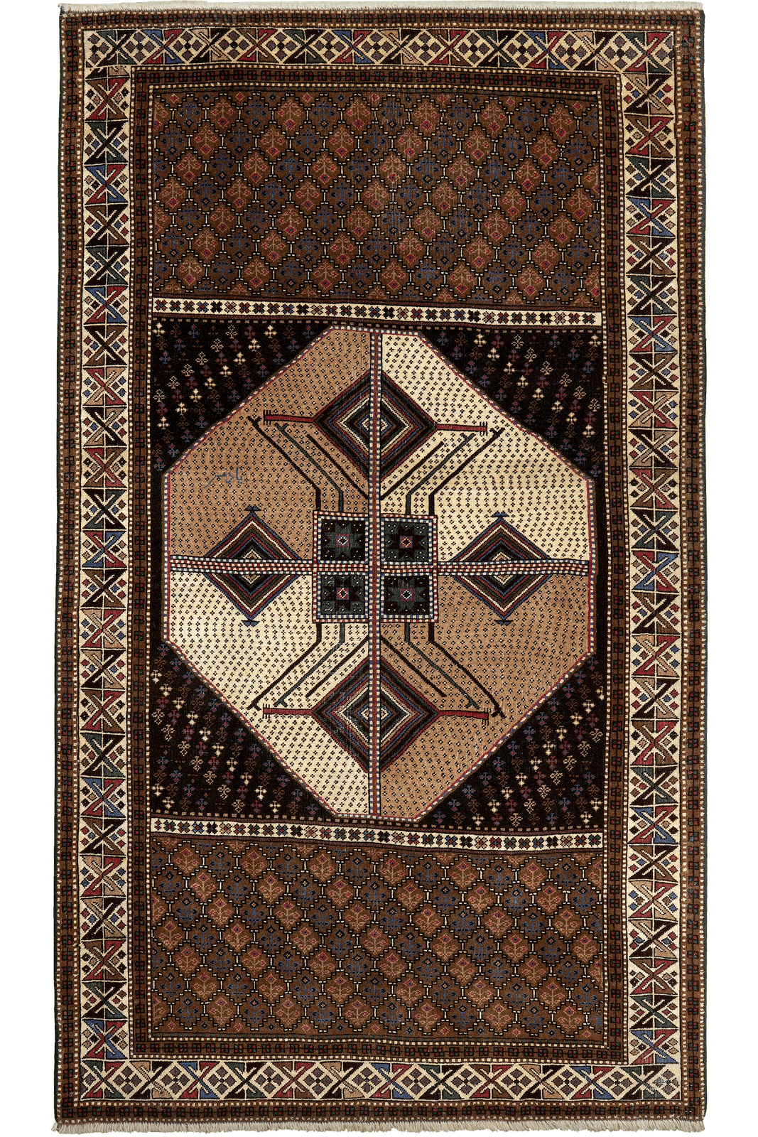 Heritage — Hand-knotted, 108x188 cm, Brown, 100% Virgin Wool | Main view