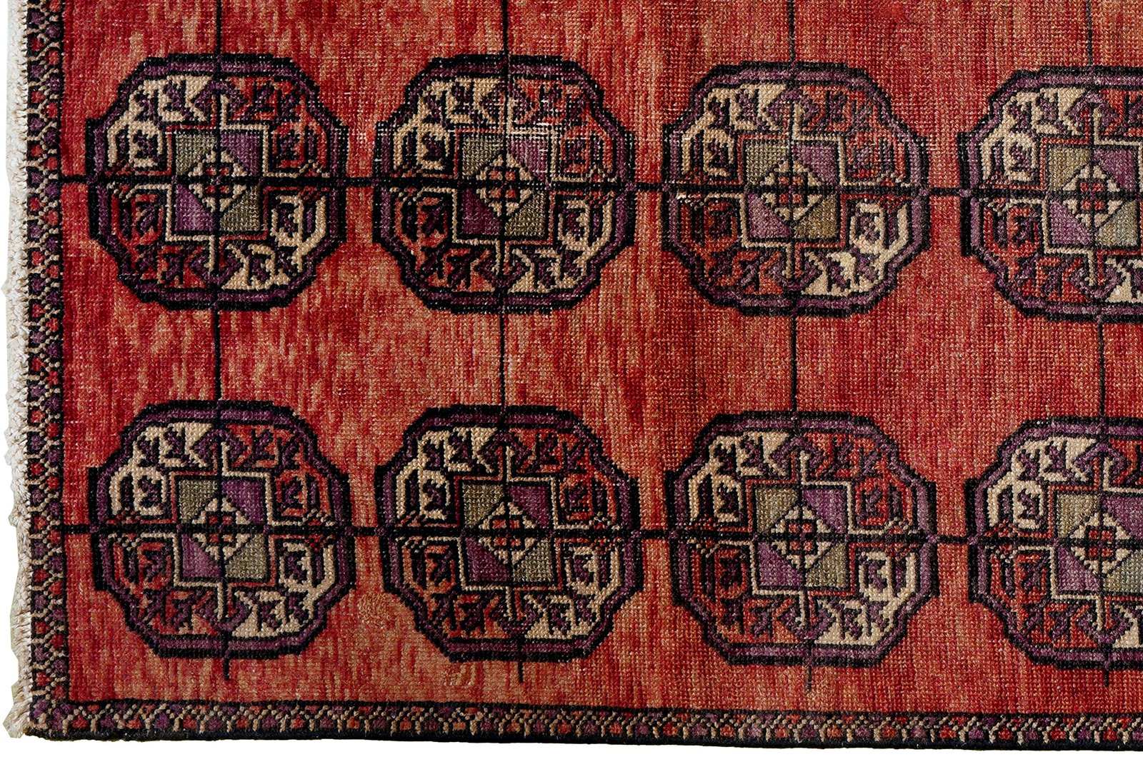 Heritage — Hand-knotted, 114x218 cm, Red, 100% Virgin Wool | View 3