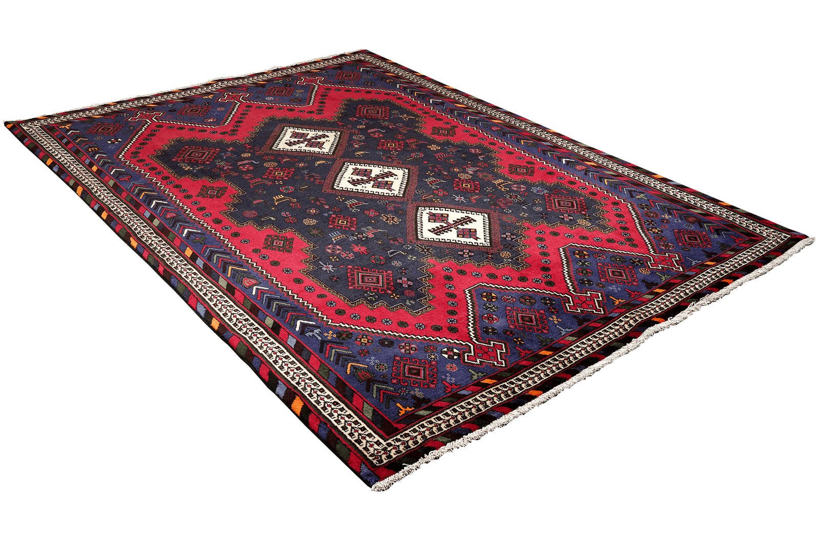 Afshar — Hand-knotted, 162x233 cm, Blue, 100% Virgin Wool | View 4