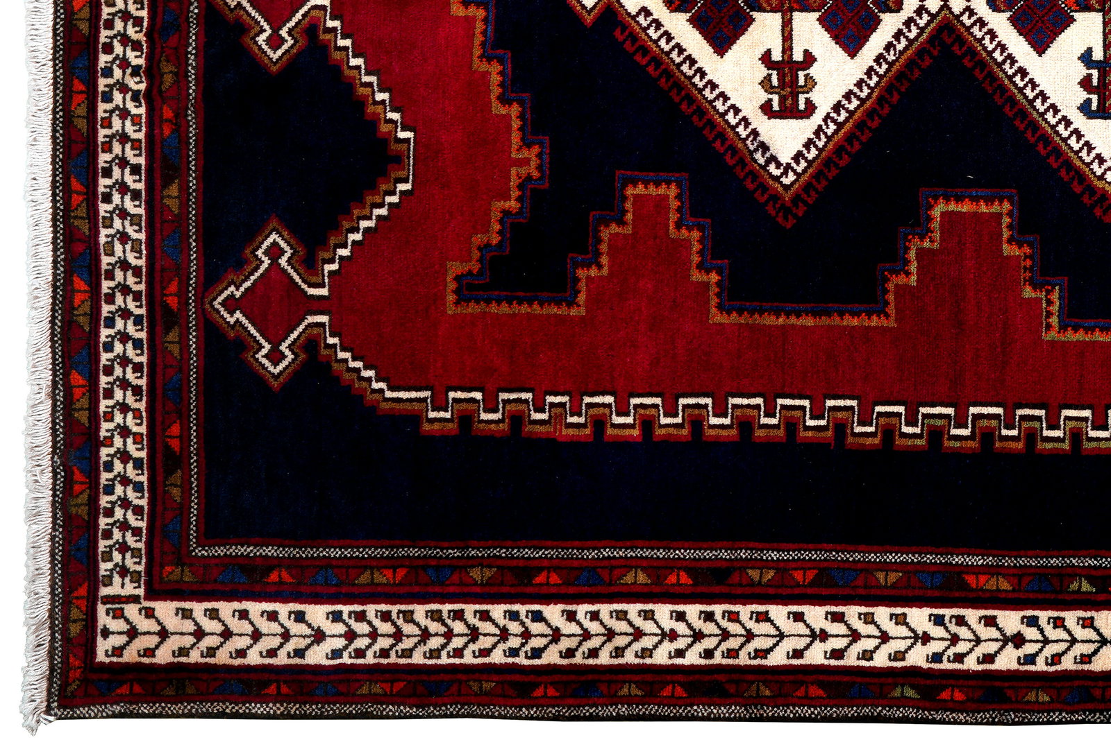 Afshar — Handgefertigt, 233x159 cm, Beige, 100% Virgin Wool | View 4