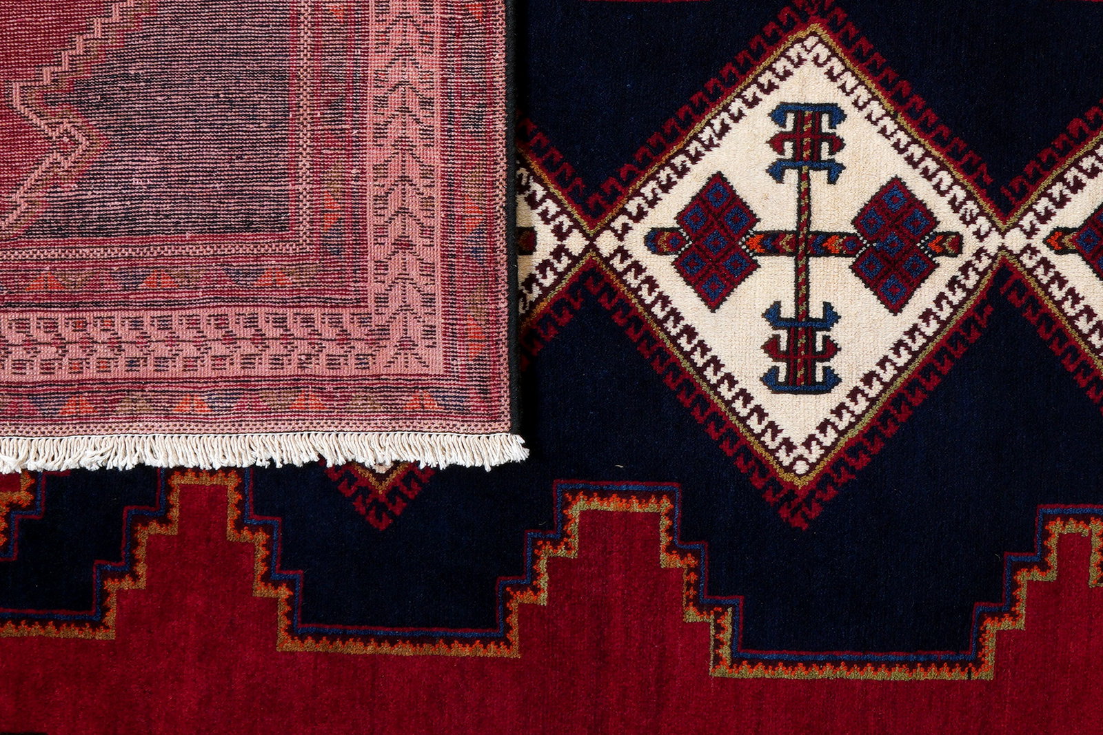 Afshar — Handgefertigt, 233x159 cm, Beige, 100% Virgin Wool | View 8