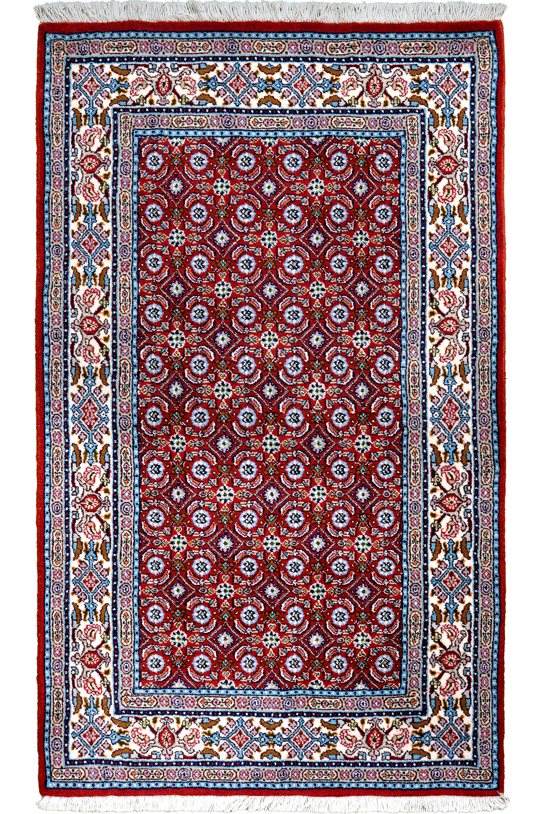 Moud Mahi — Hand-knotted, 76x124 cm, Red, 100% Virgin Wool | Main view