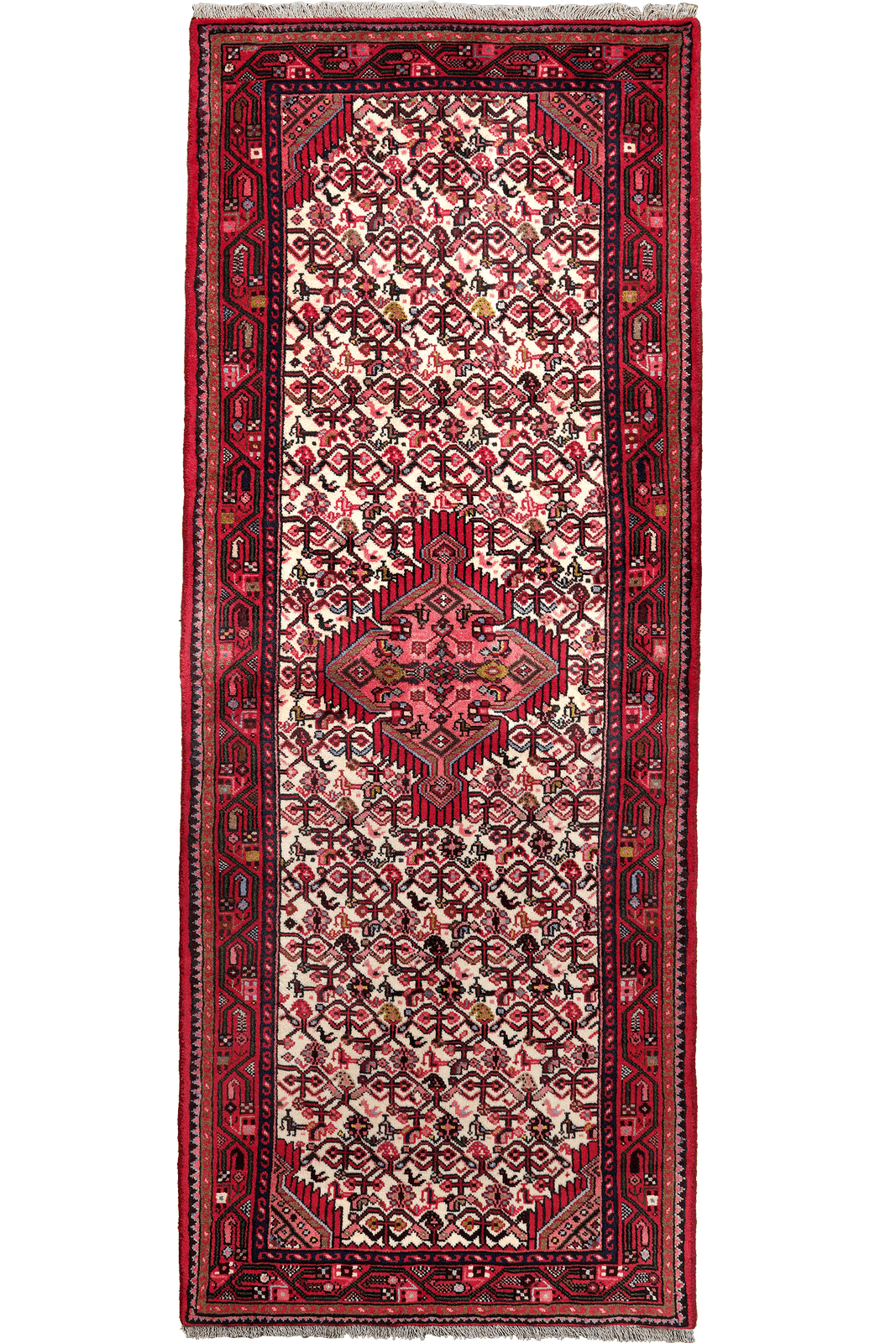 Assadabad — Hand-knotted, 79x209 cm, Beige, 100% Virgin Wool | Main view