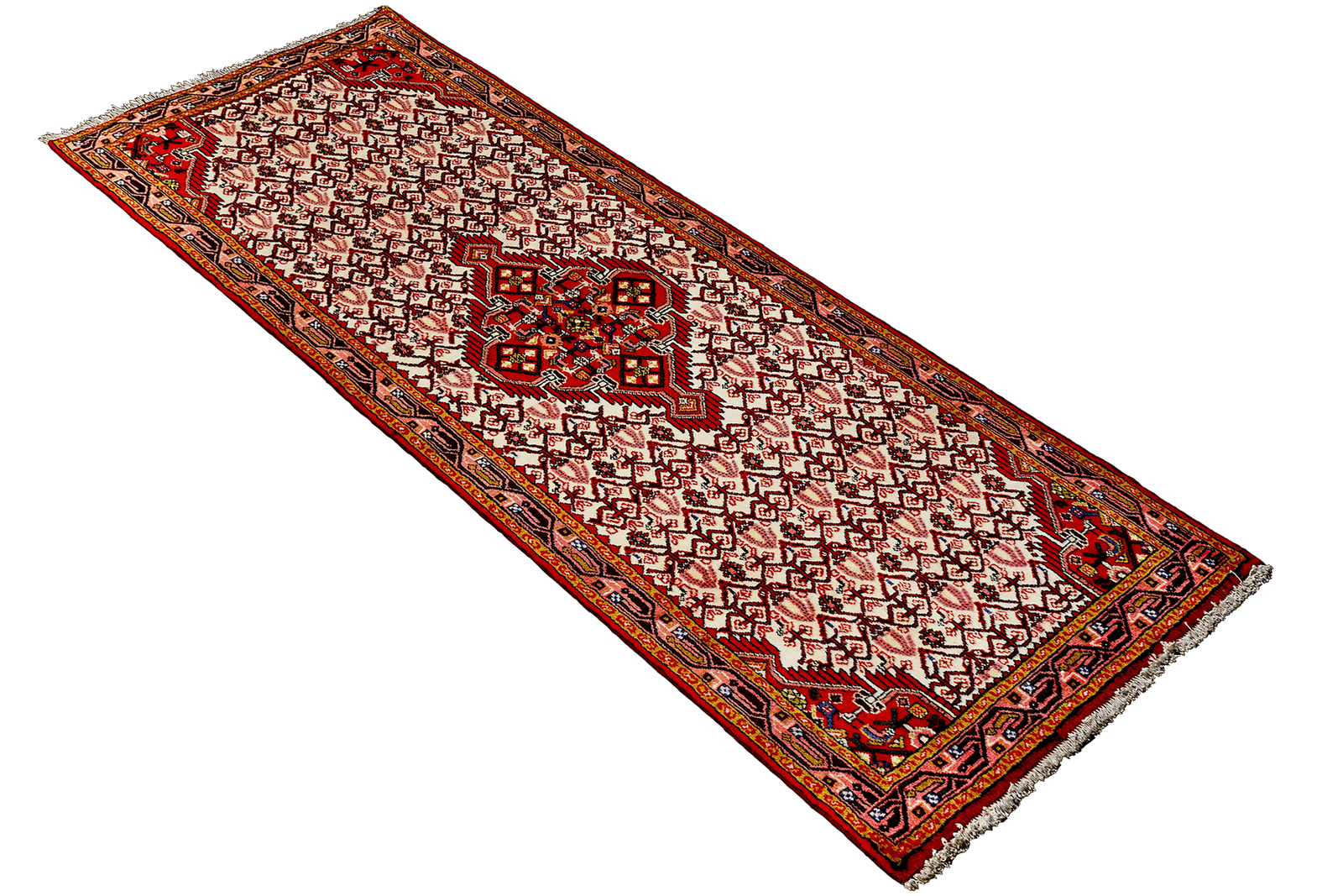 Assadabad — Hand-knotted, 81x189 cm, Beige, 100% Virgin Wool | View 4
