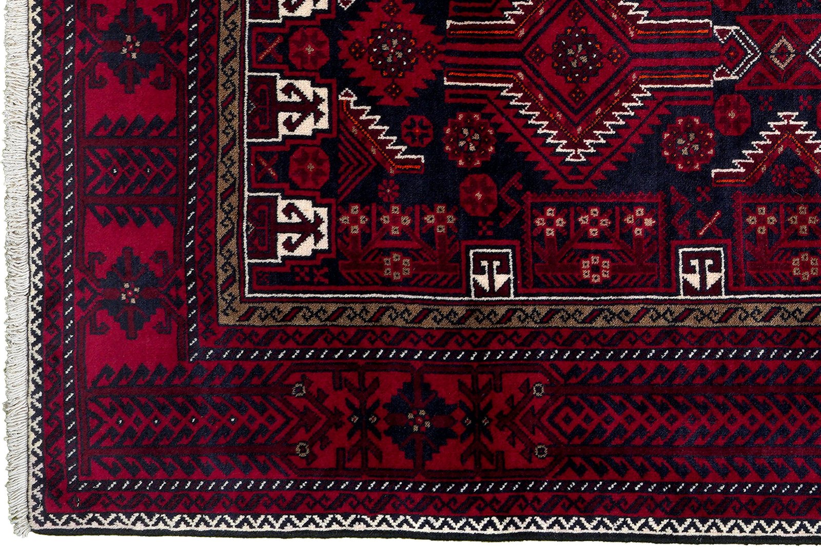 Belutch — Hand-knotted, 113x224 cm, Blue, 100% Virgin Wool | View 3