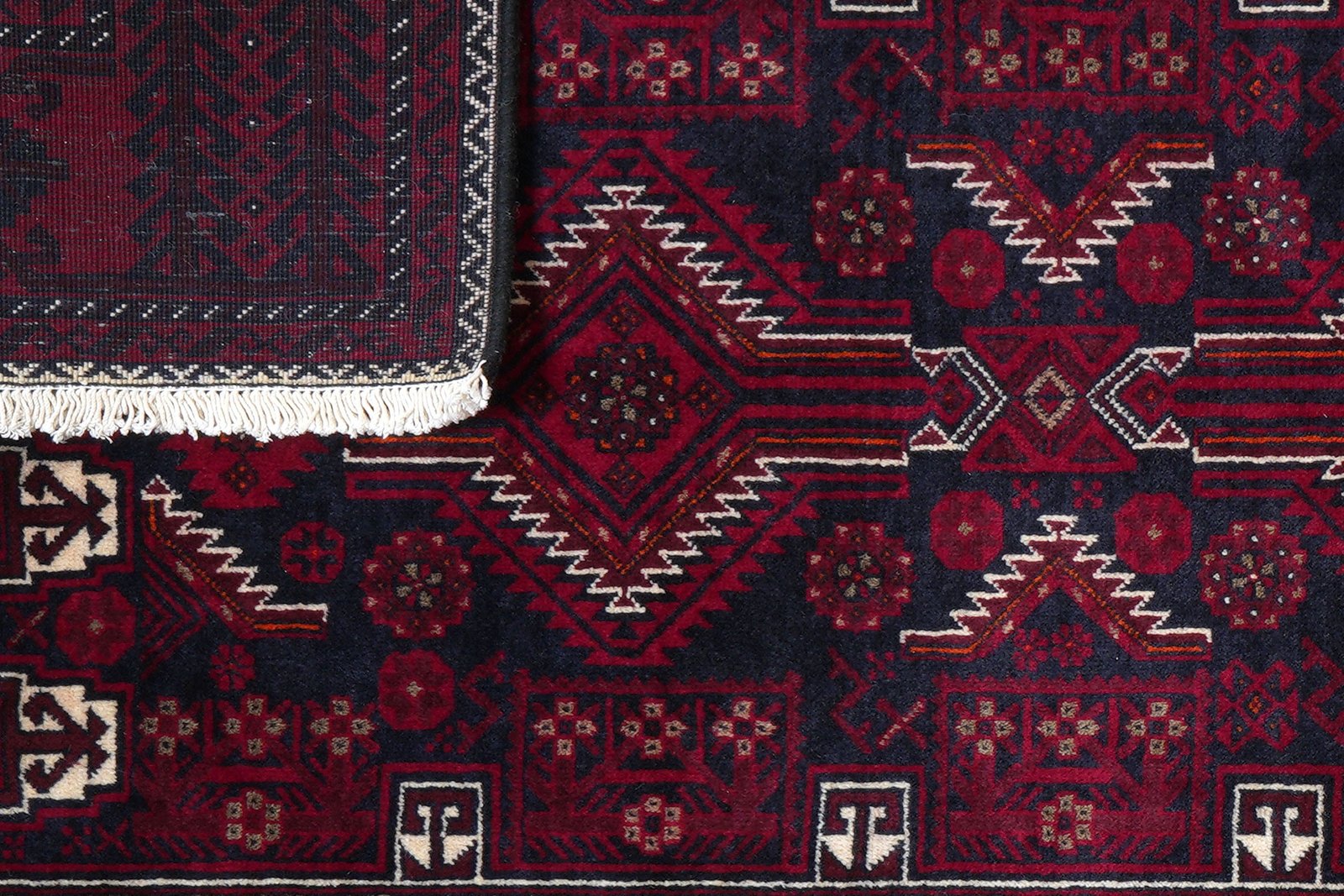 Belutch — Hand-knotted, 113x224 cm, Blue, 100% Virgin Wool | View 7
