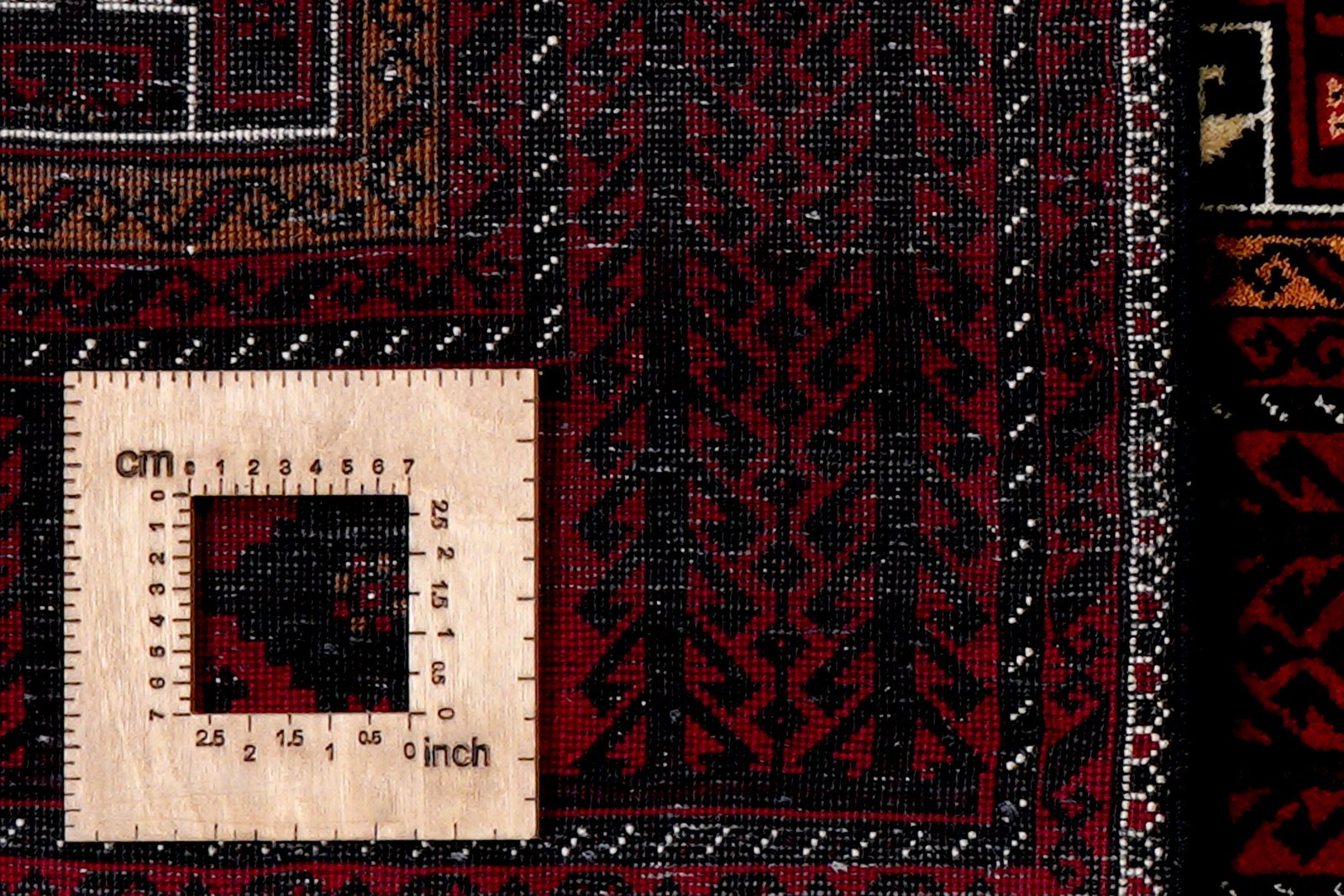 Belutch — Hand-knotted, 107x225 cm, Black, 100% Virgin Wool | View 8