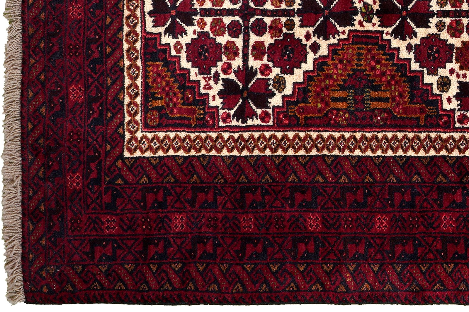 Belutch — Hand-knotted, 98x190 cm, Beige, 100% Virgin Wool | View 3