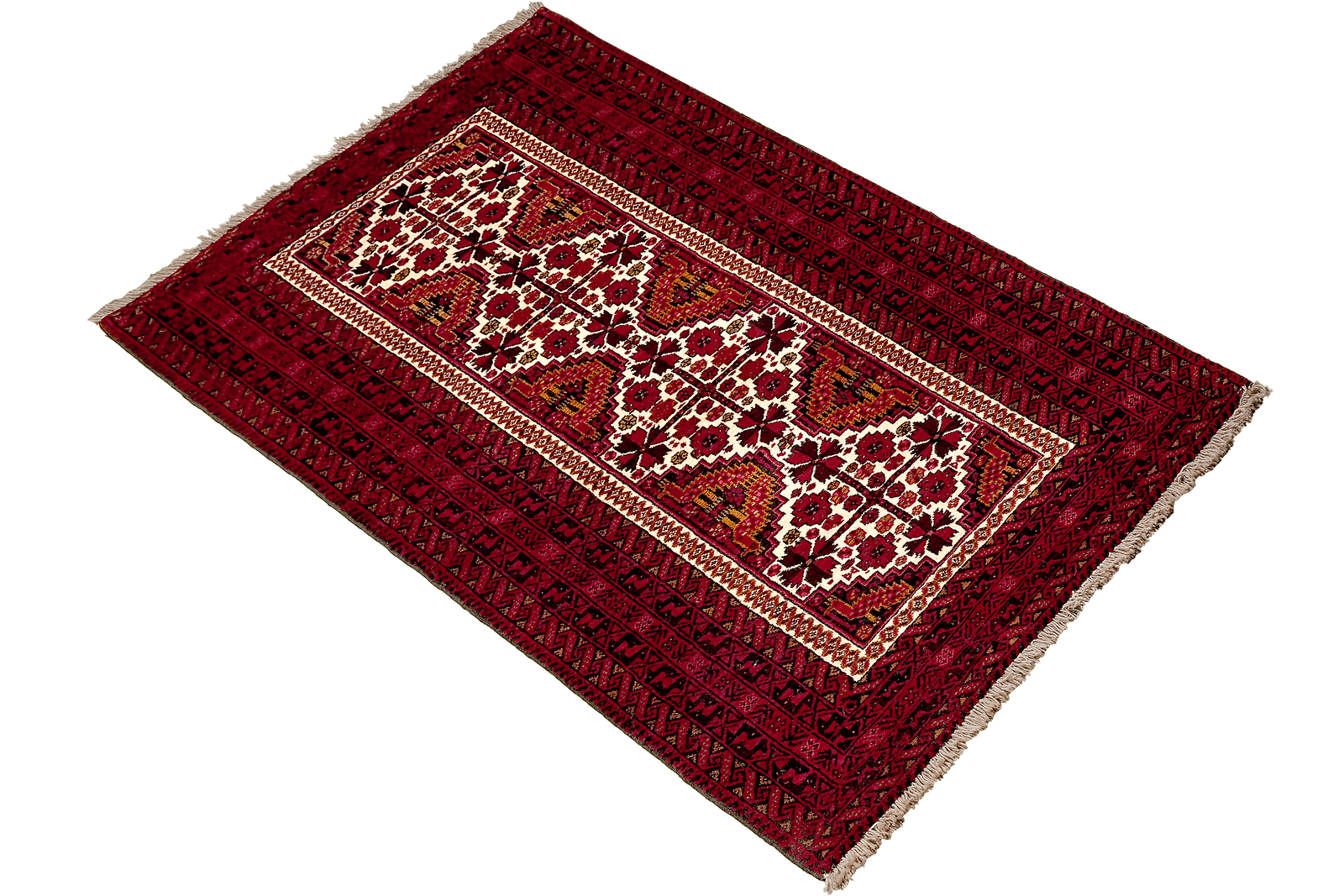Belutch — Hand-knotted, 98x190 cm, Beige, 100% Virgin Wool | View 4