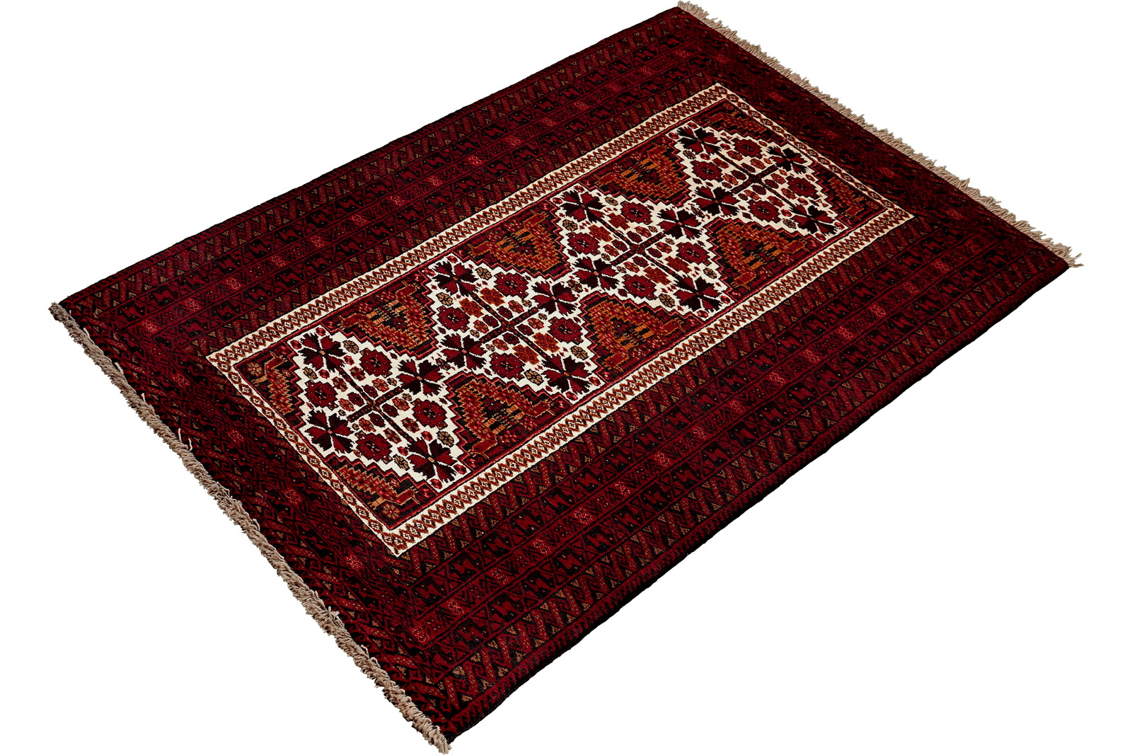 Belutch — Hand-knotted, 98x190 cm, Beige, 100% Virgin Wool | View 5