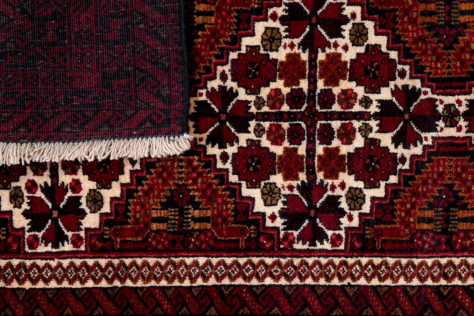 Belutch — Hand-knotted, 98x190 cm, Beige, 100% Virgin Wool | View 7
